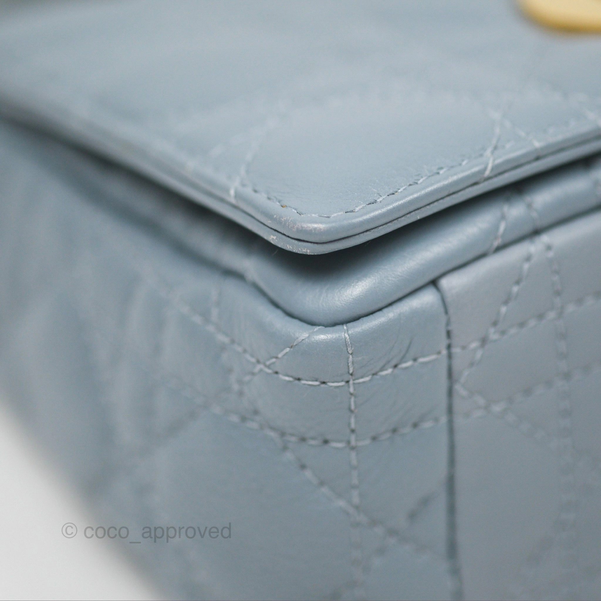 Dior Small Caro Bag Blue Supple Cannage Calfskin