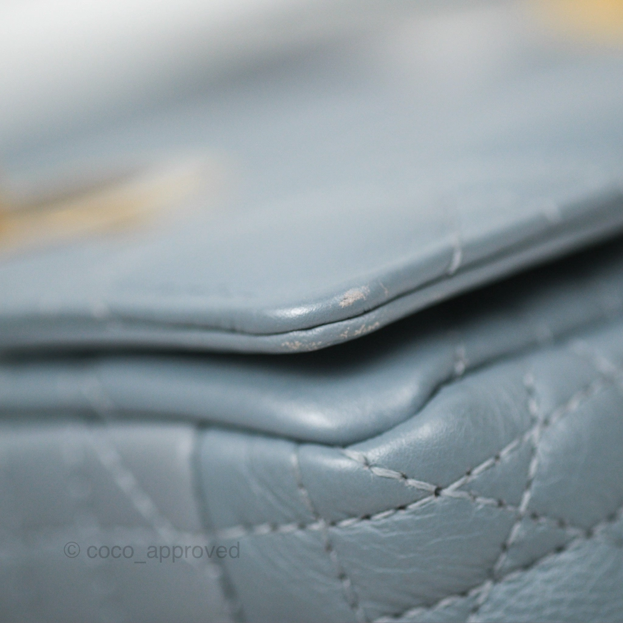 Dior Small Caro Bag Blue Supple Cannage Calfskin