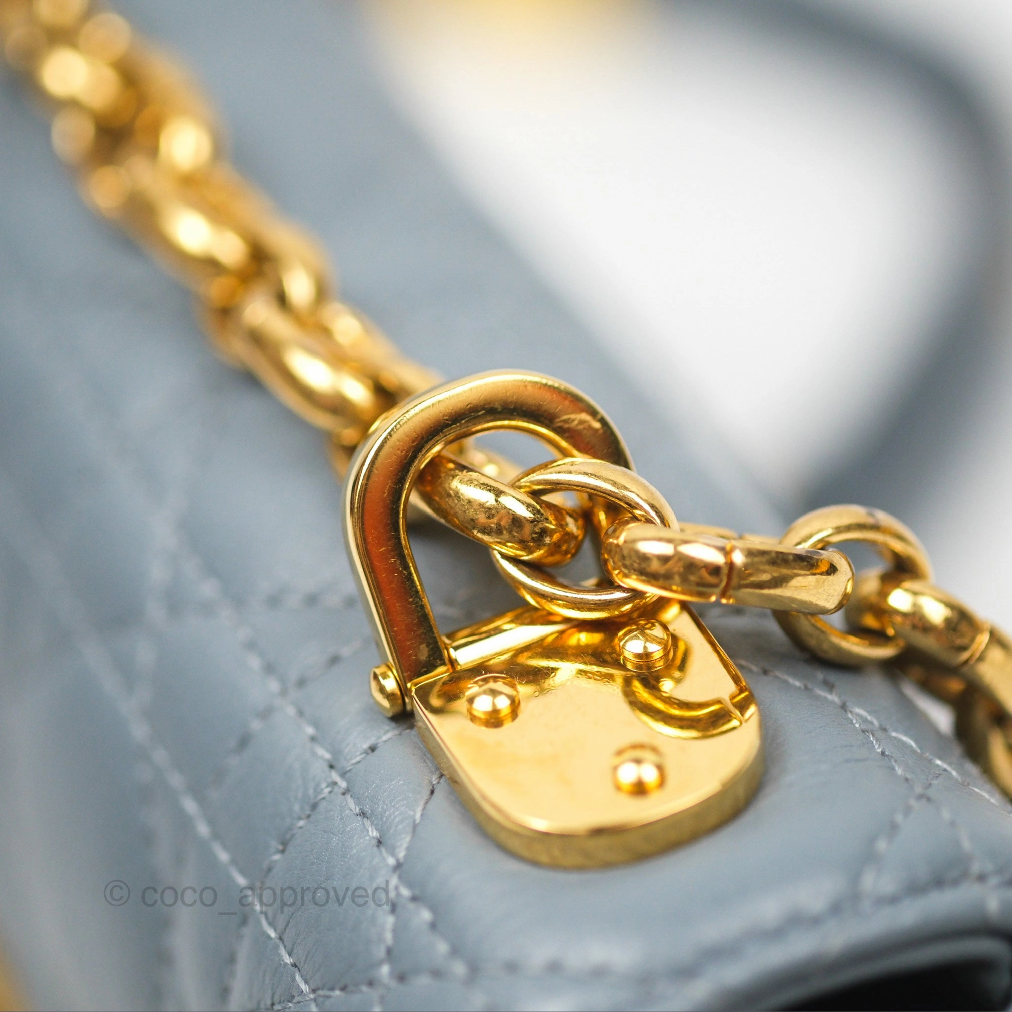 Dior Small Caro Bag Blue Supple Cannage Calfskin