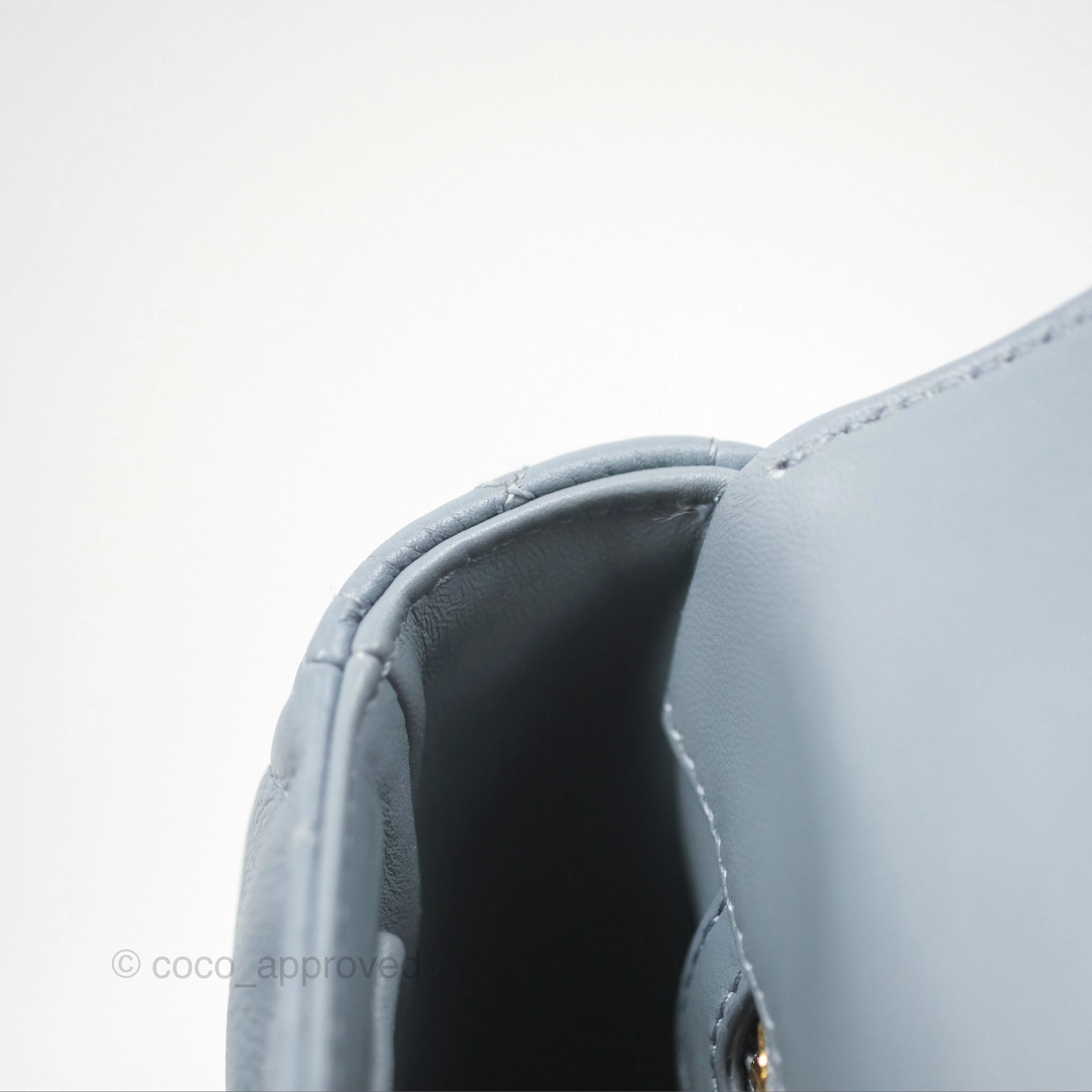 Dior Small Caro Bag Blue Supple Cannage Calfskin