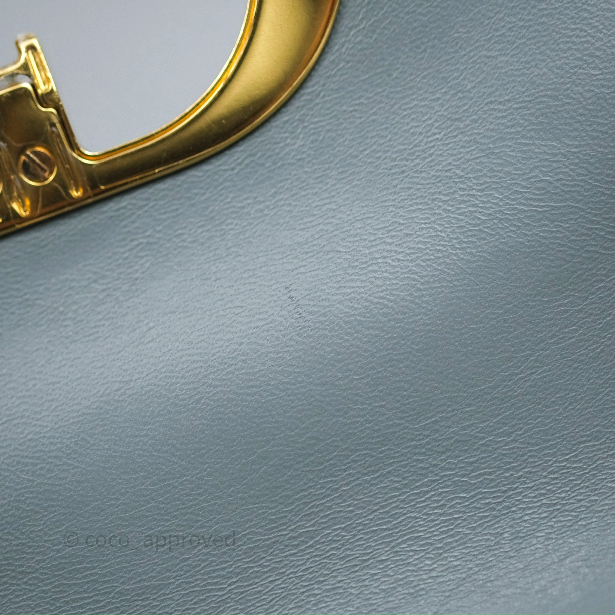 Dior Small Caro Bag Grey Supple Cannage Calfskin