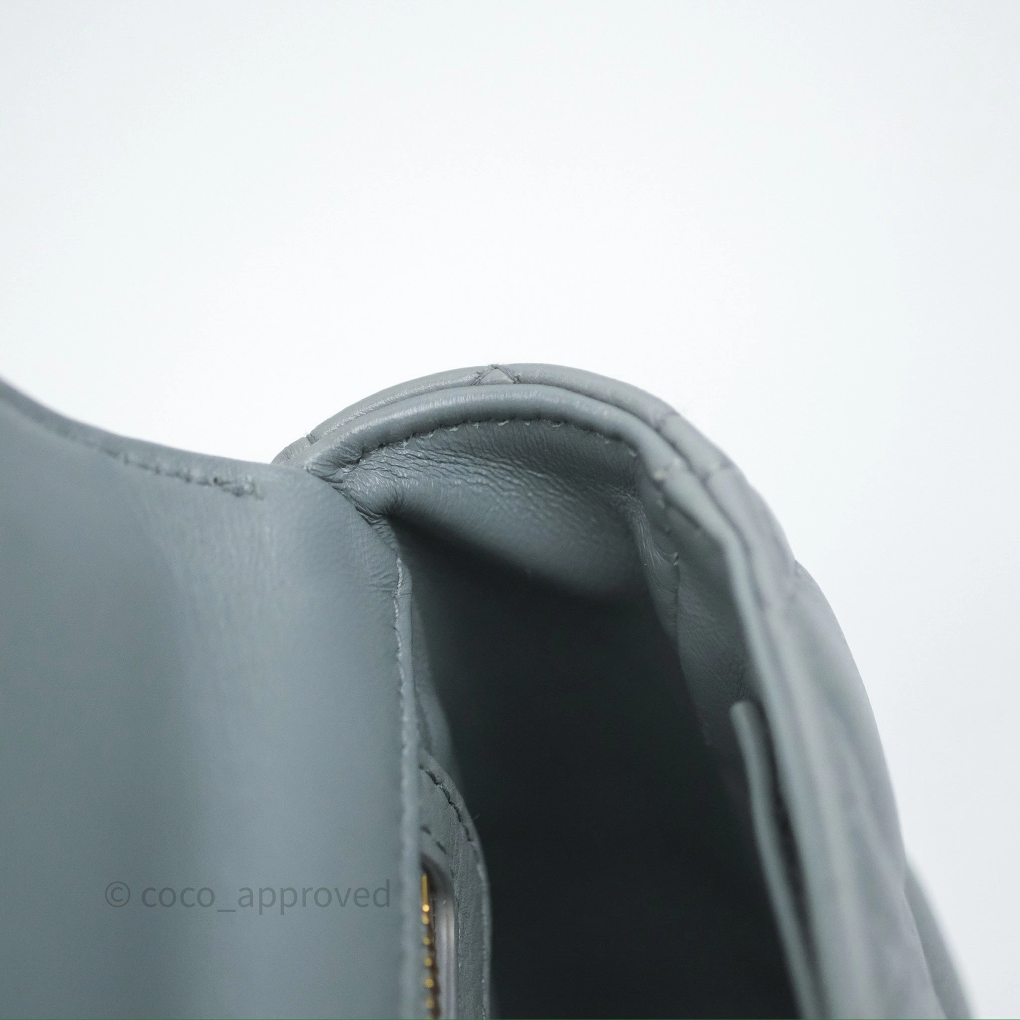 Dior Small Caro Bag Grey Supple Cannage Calfskin