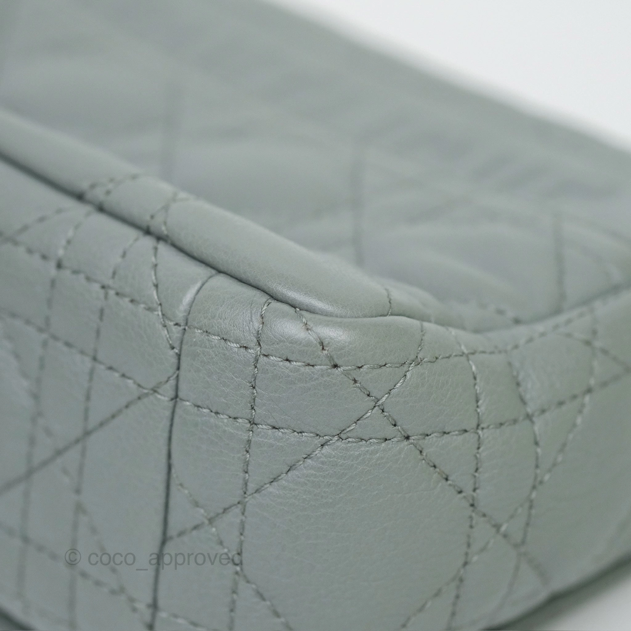 Dior Small Caro Bag Grey Supple Cannage Calfskin