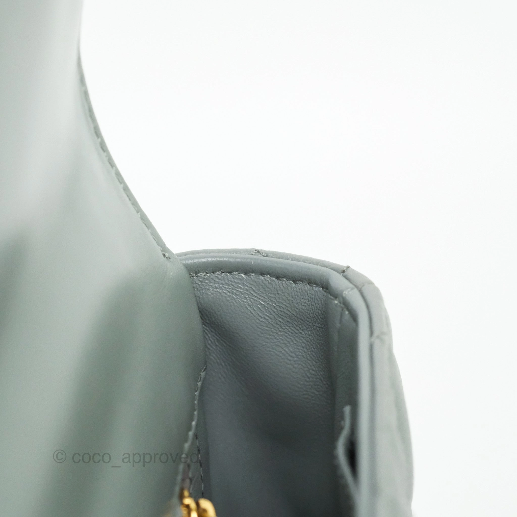 Dior Small Caro Bag Grey Supple Cannage Calfskin