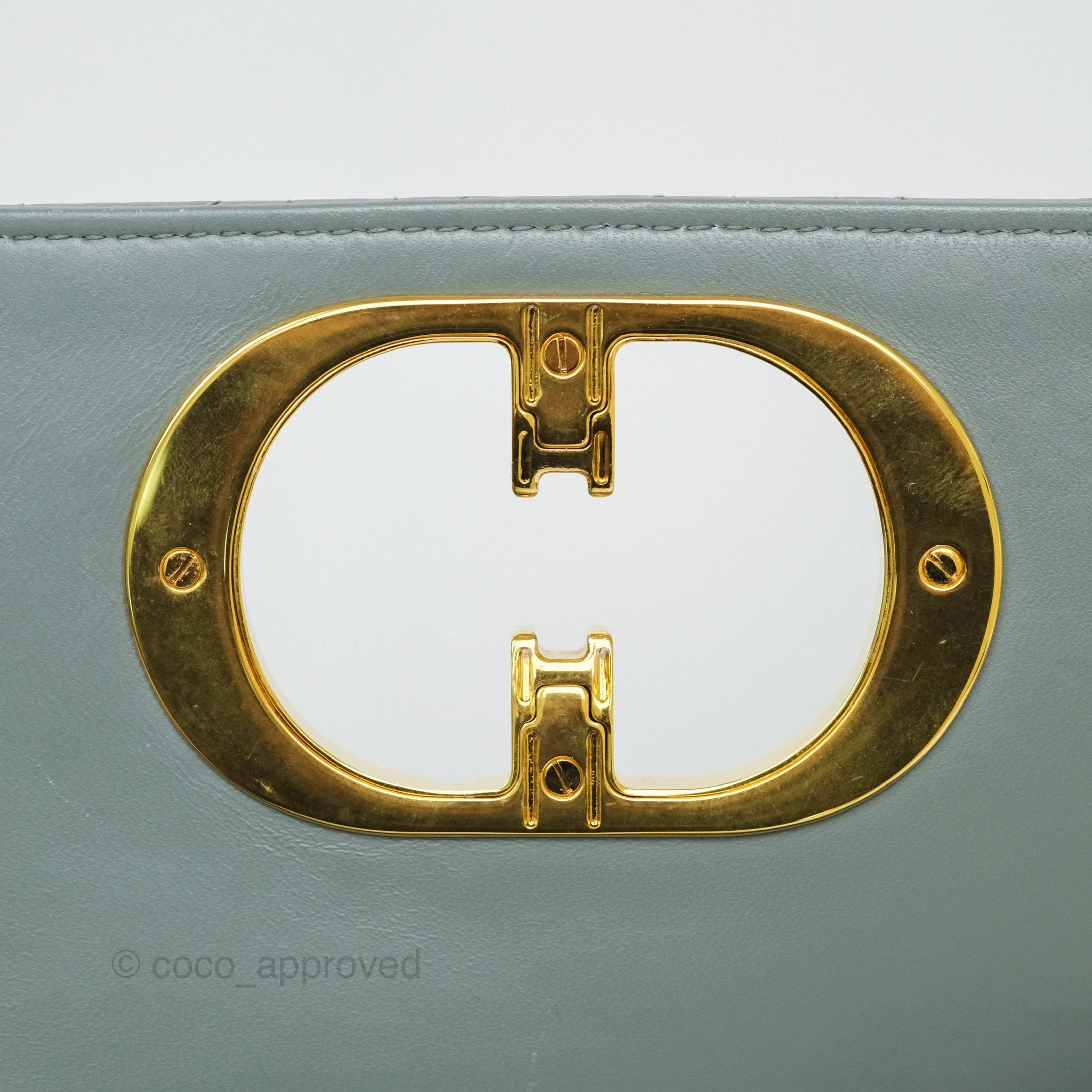 Dior Small Caro Bag Grey Supple Cannage Calfskin