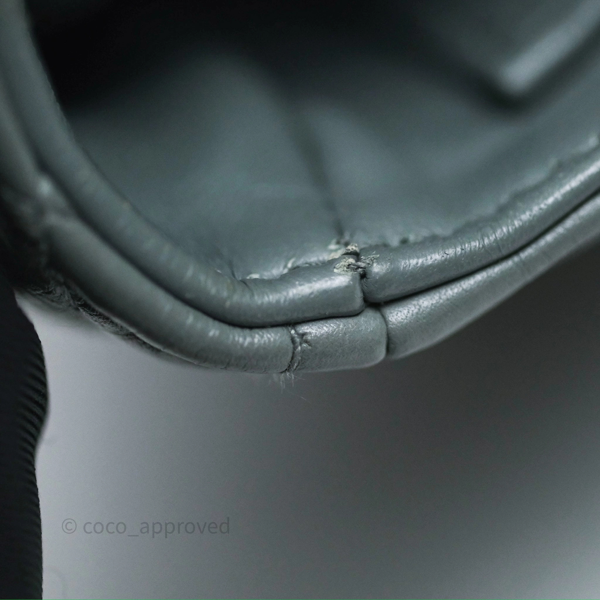 Dior Small Caro Bag Grey Supple Cannage Calfskin