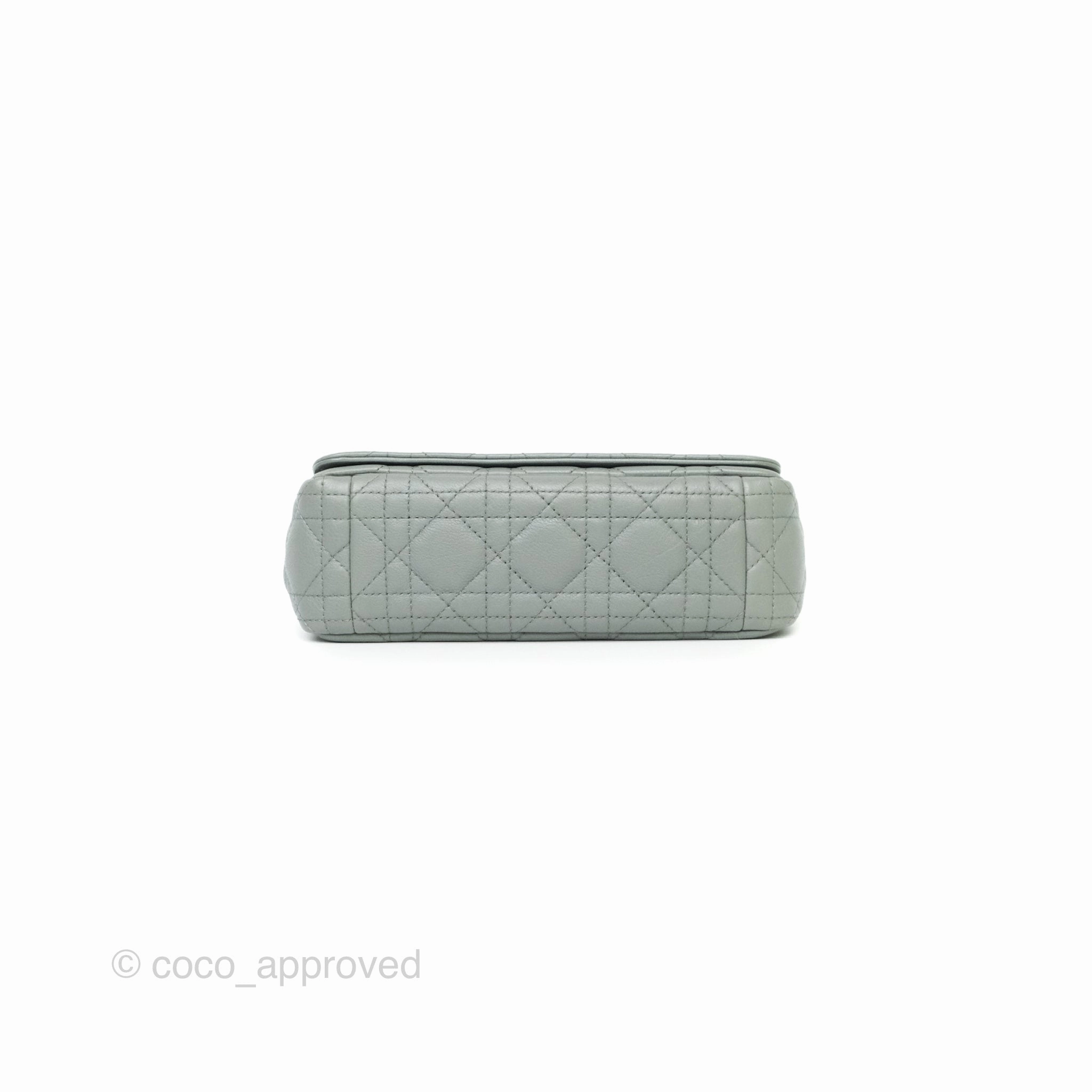 Dior Small Caro Bag Grey Supple Cannage Calfskin