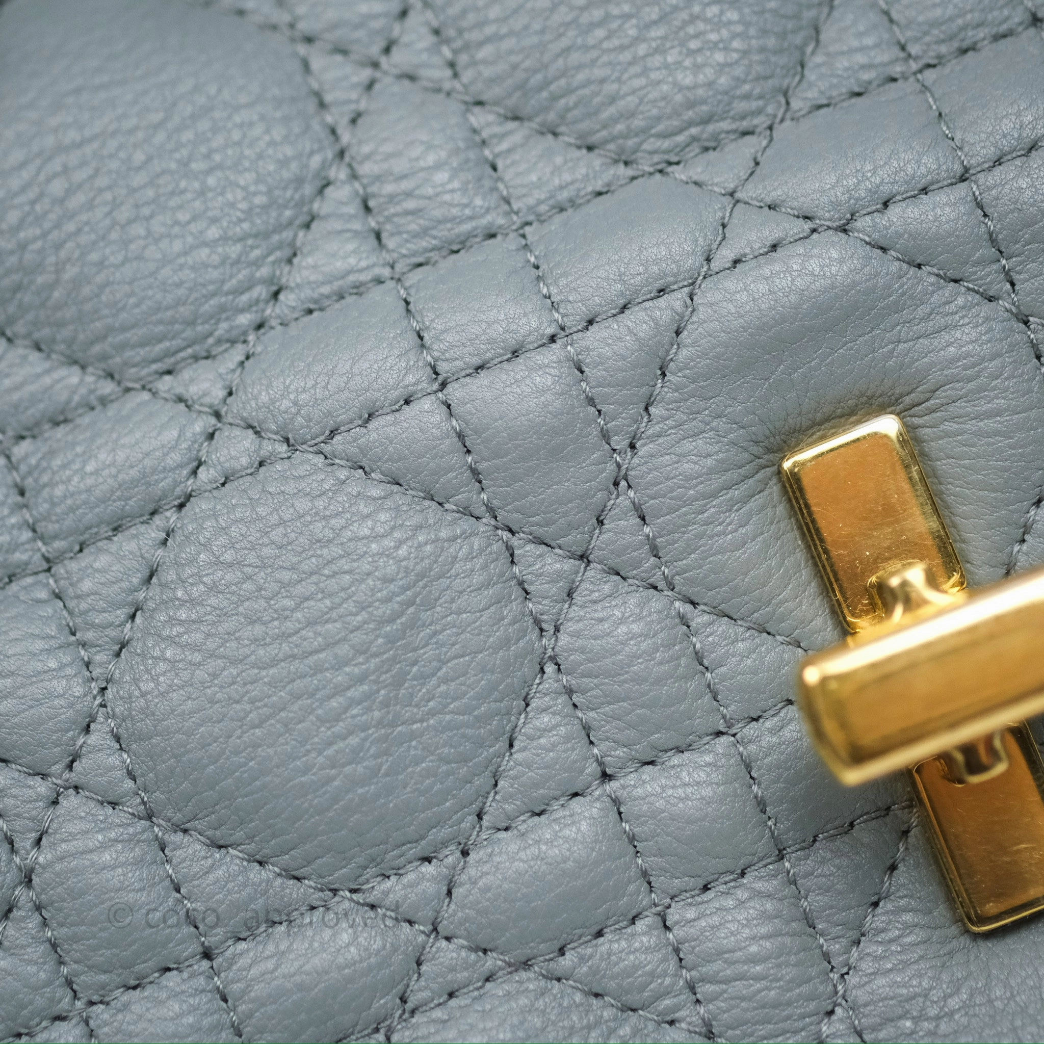 Dior Small Caro Bag Grey Supple Cannage Calfskin
