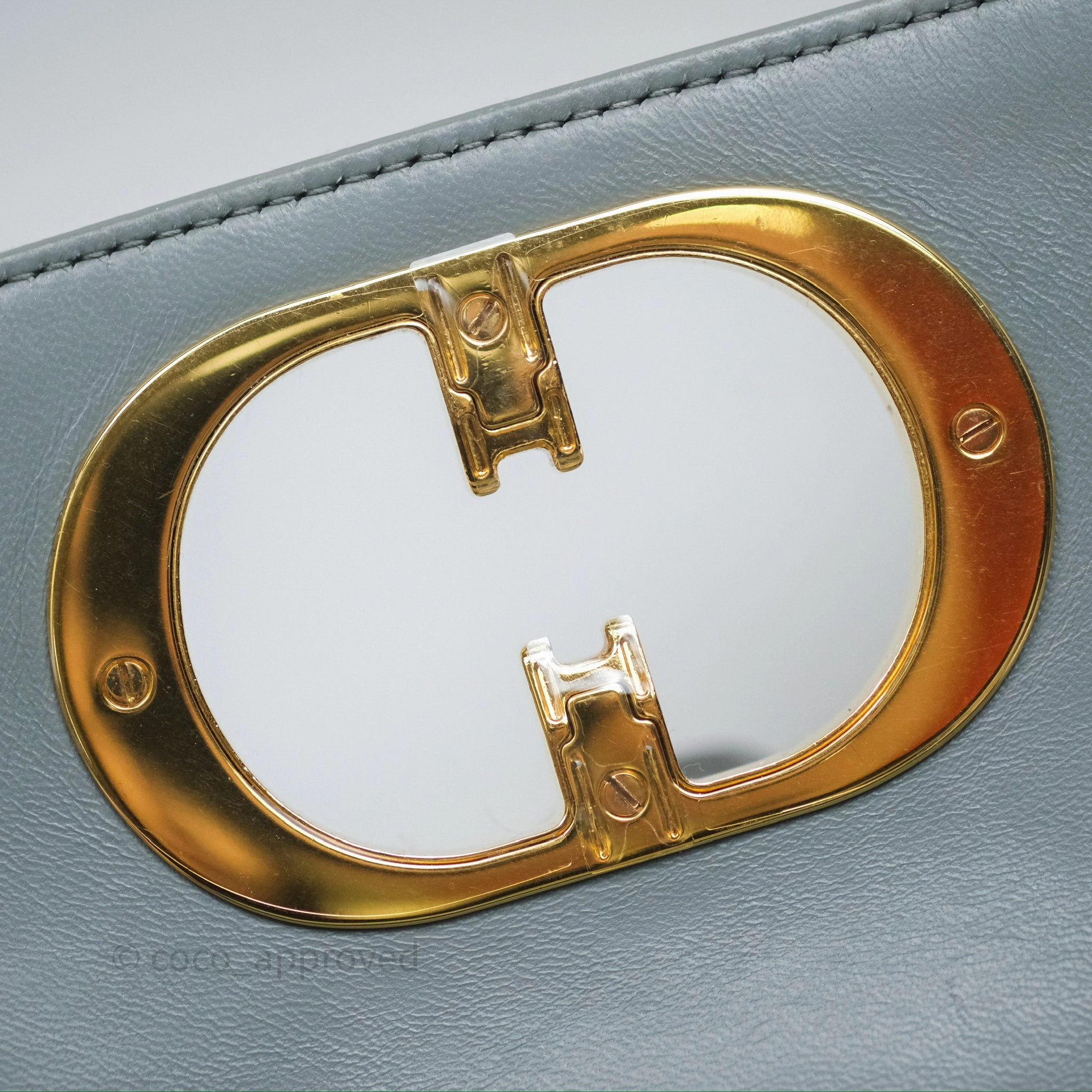 Dior Small Caro Bag Grey Supple Cannage Calfskin