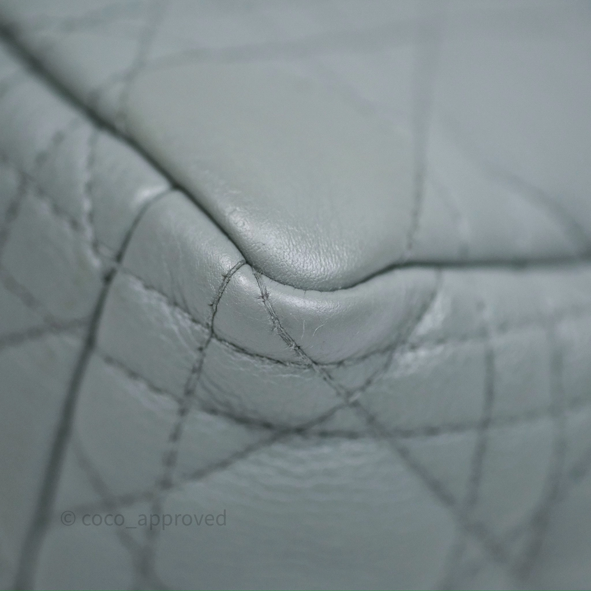 Dior Small Caro Bag Grey Supple Cannage Calfskin