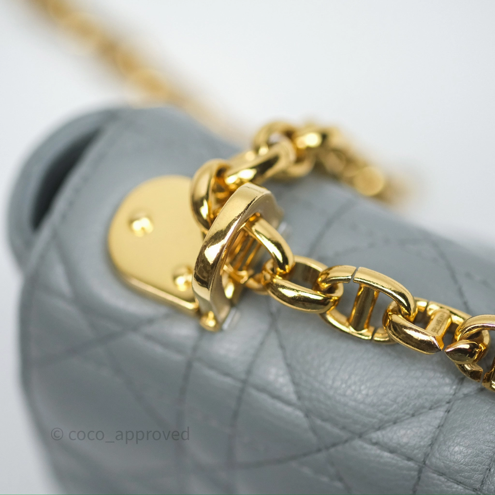 Dior Small Caro Bag Grey Supple Cannage Calfskin