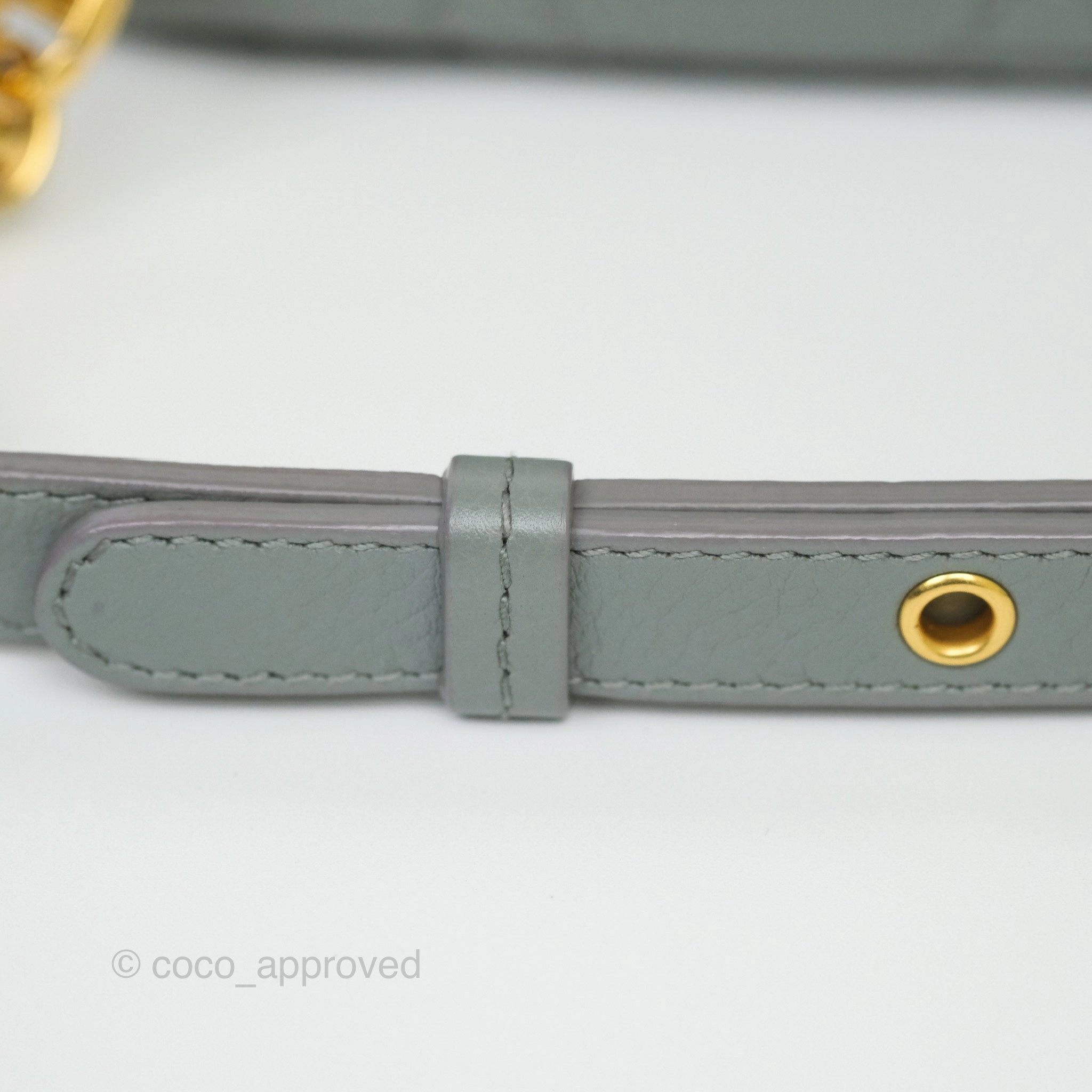 Dior Small Caro Bag Grey Supple Cannage Calfskin