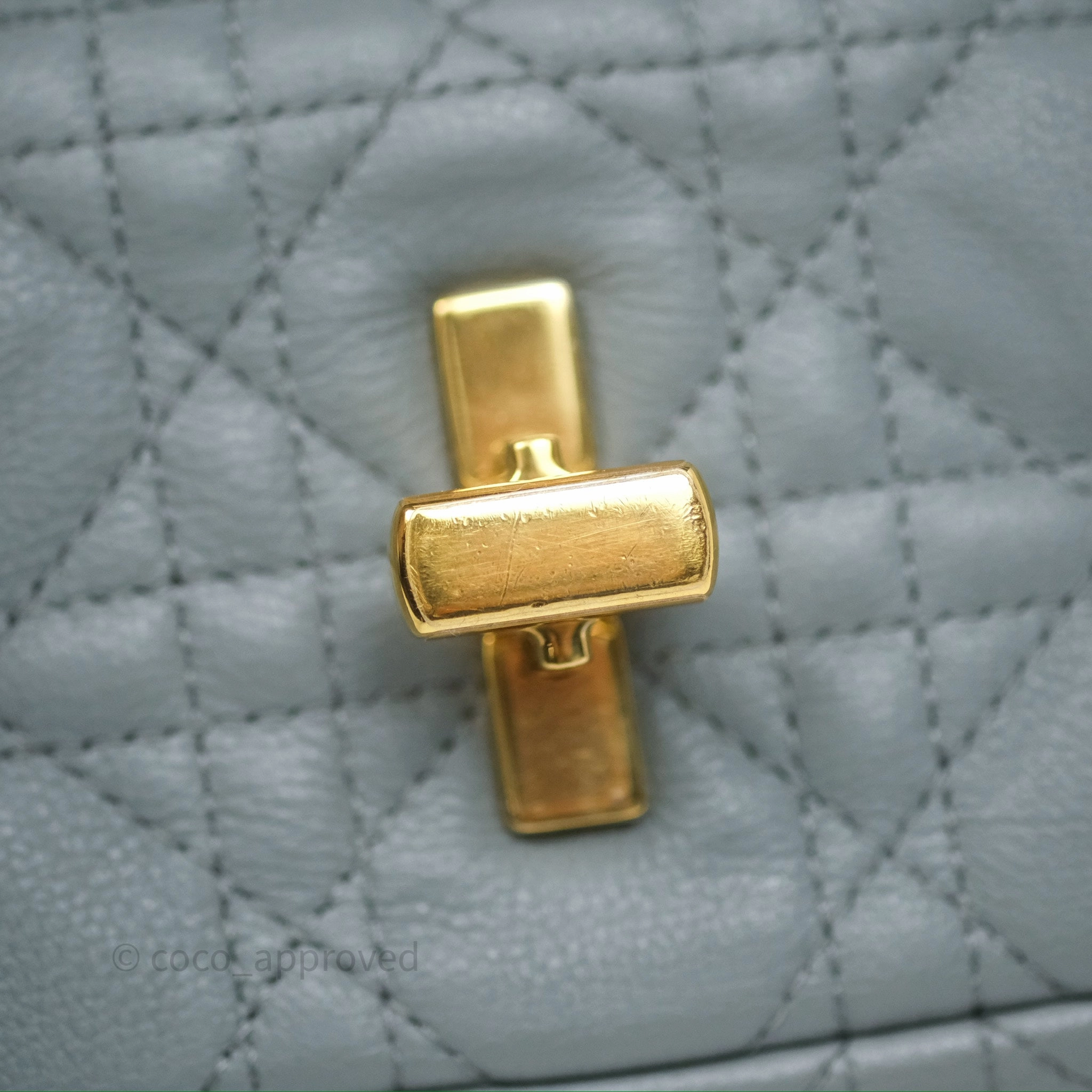 Dior Small Caro Bag Grey Supple Cannage Calfskin