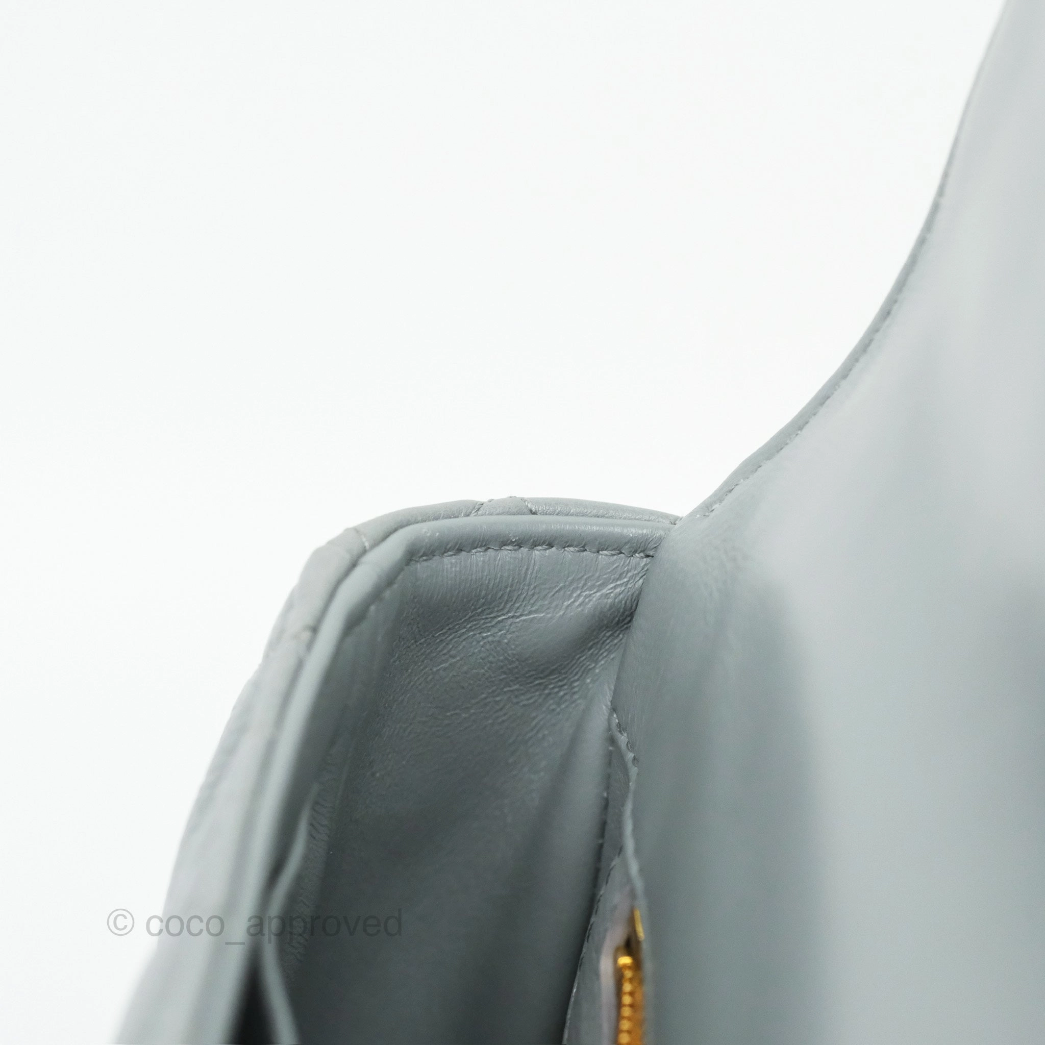 Dior Small Caro Bag Grey Supple Cannage Calfskin
