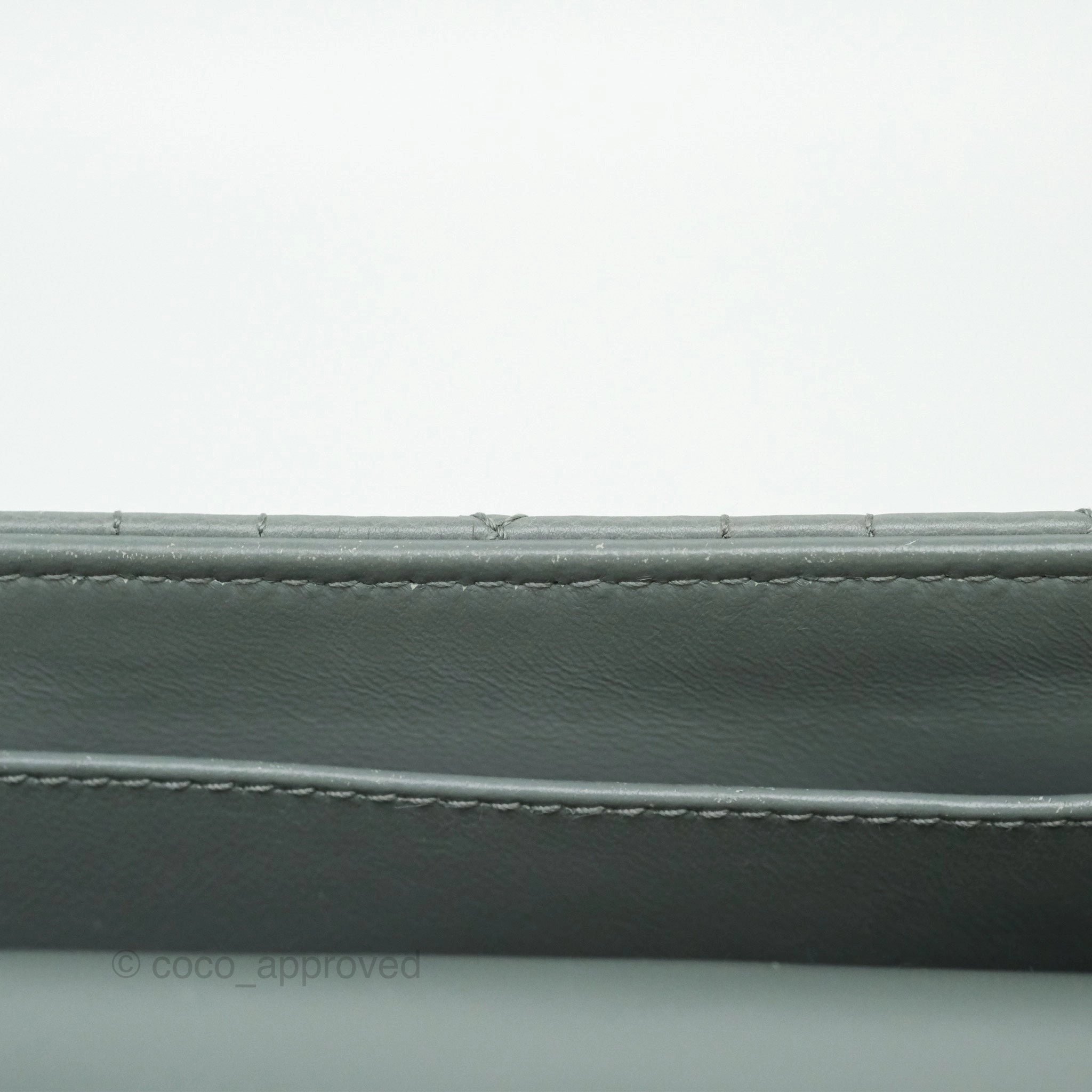 Dior Small Caro Bag Grey Supple Cannage Calfskin