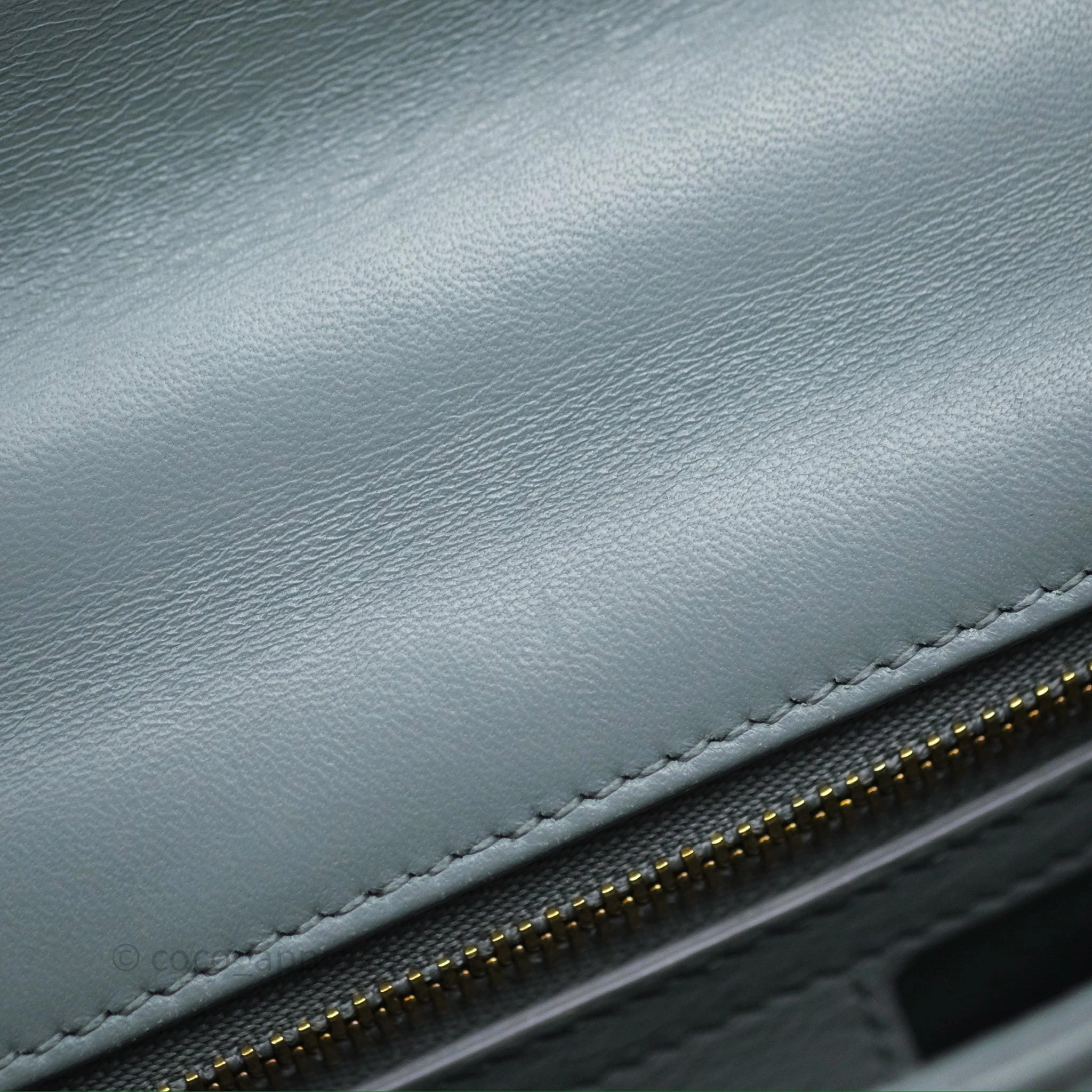Dior Small Caro Bag Grey Supple Cannage Calfskin