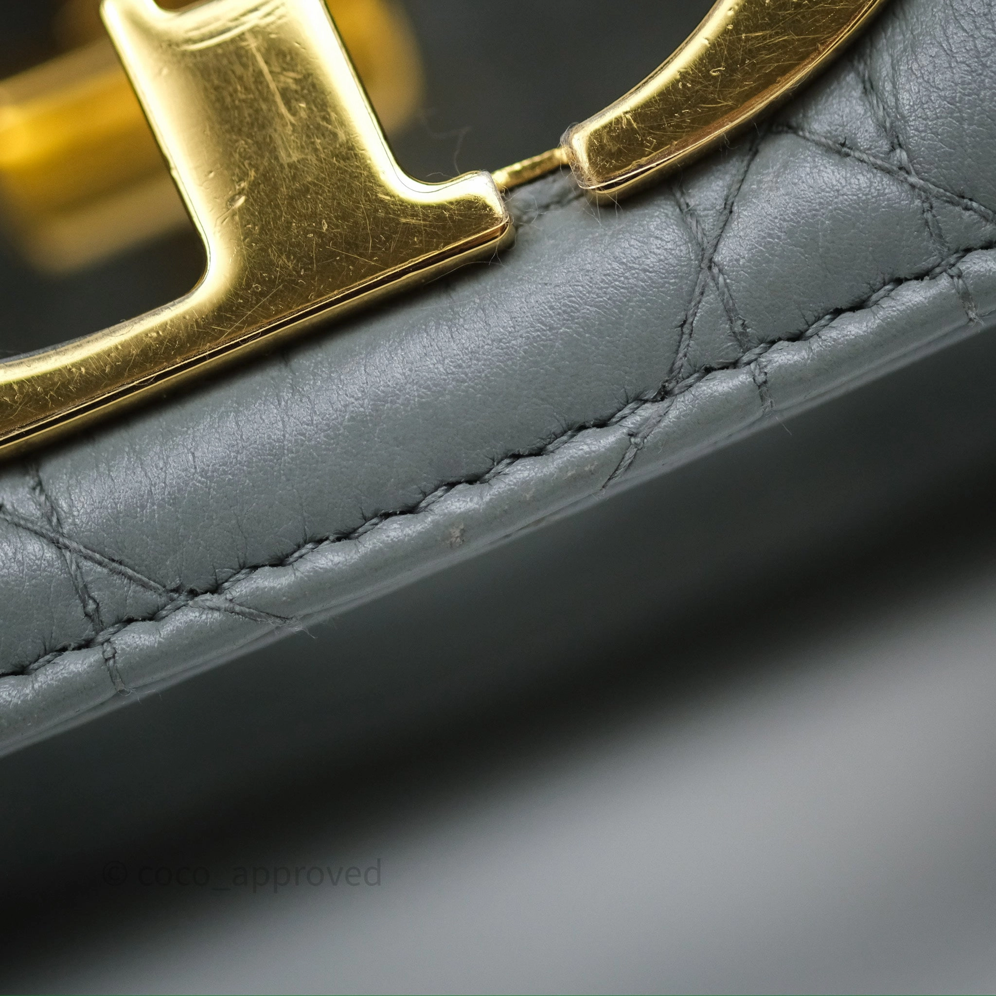 Dior Small Caro Bag Grey Supple Cannage Calfskin