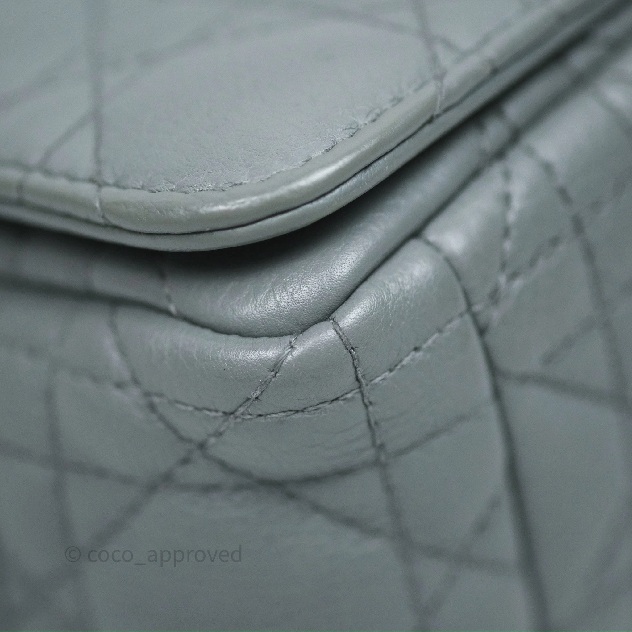 Dior Small Caro Bag Grey Supple Cannage Calfskin