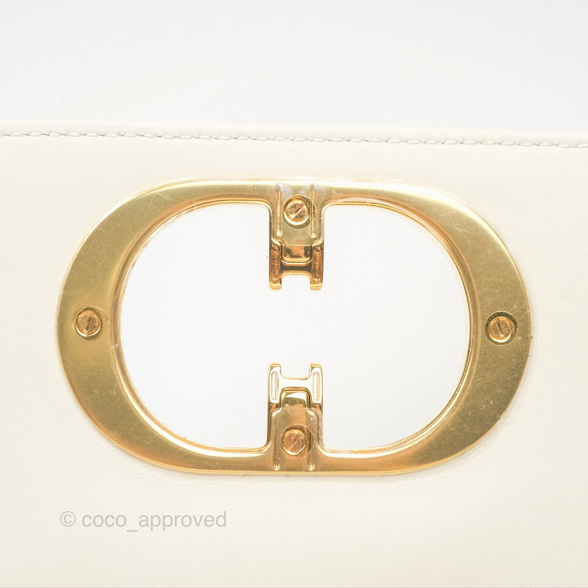 Dior Small Caro Bag Latte Lucky Star White Cannage Lambskin