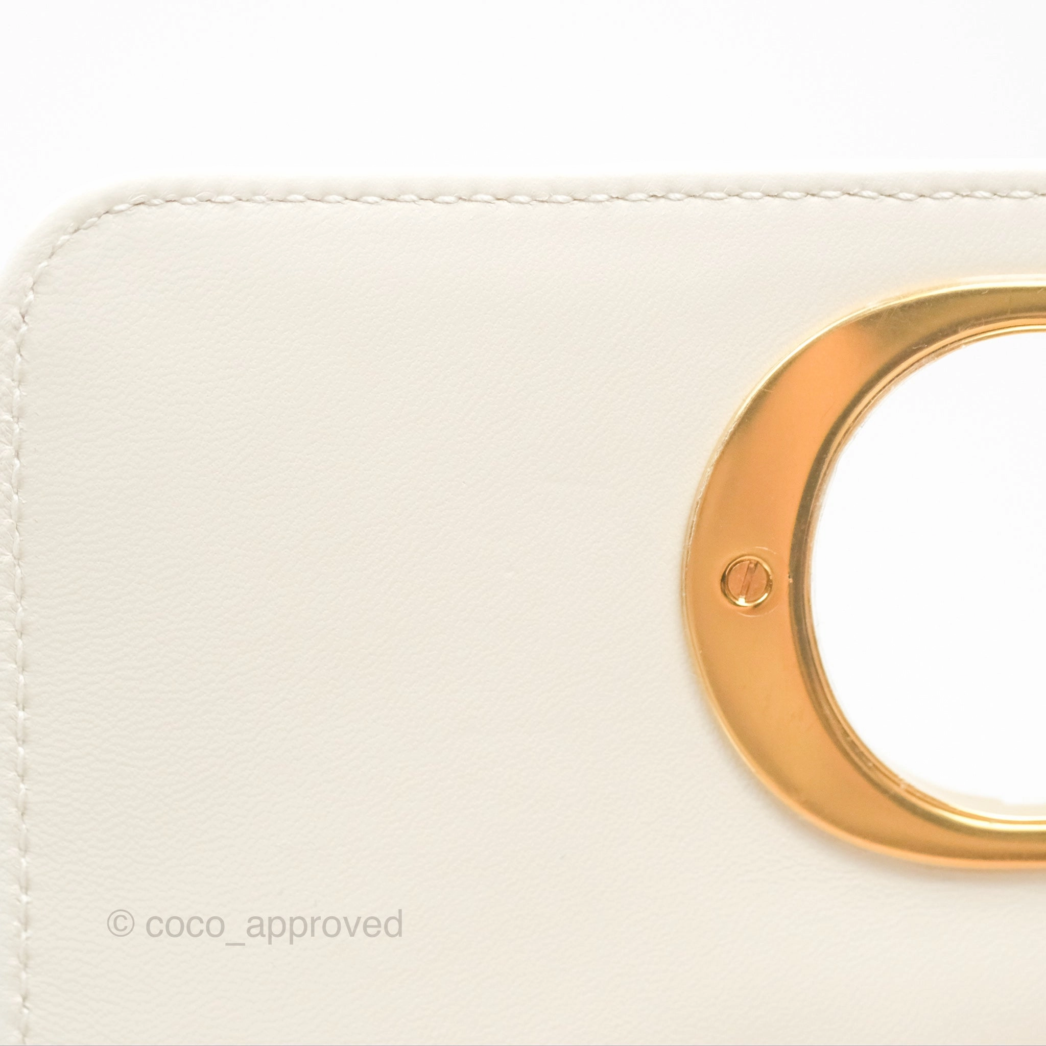 Dior Small Caro Bag Latte Lucky Star White Cannage Lambskin
