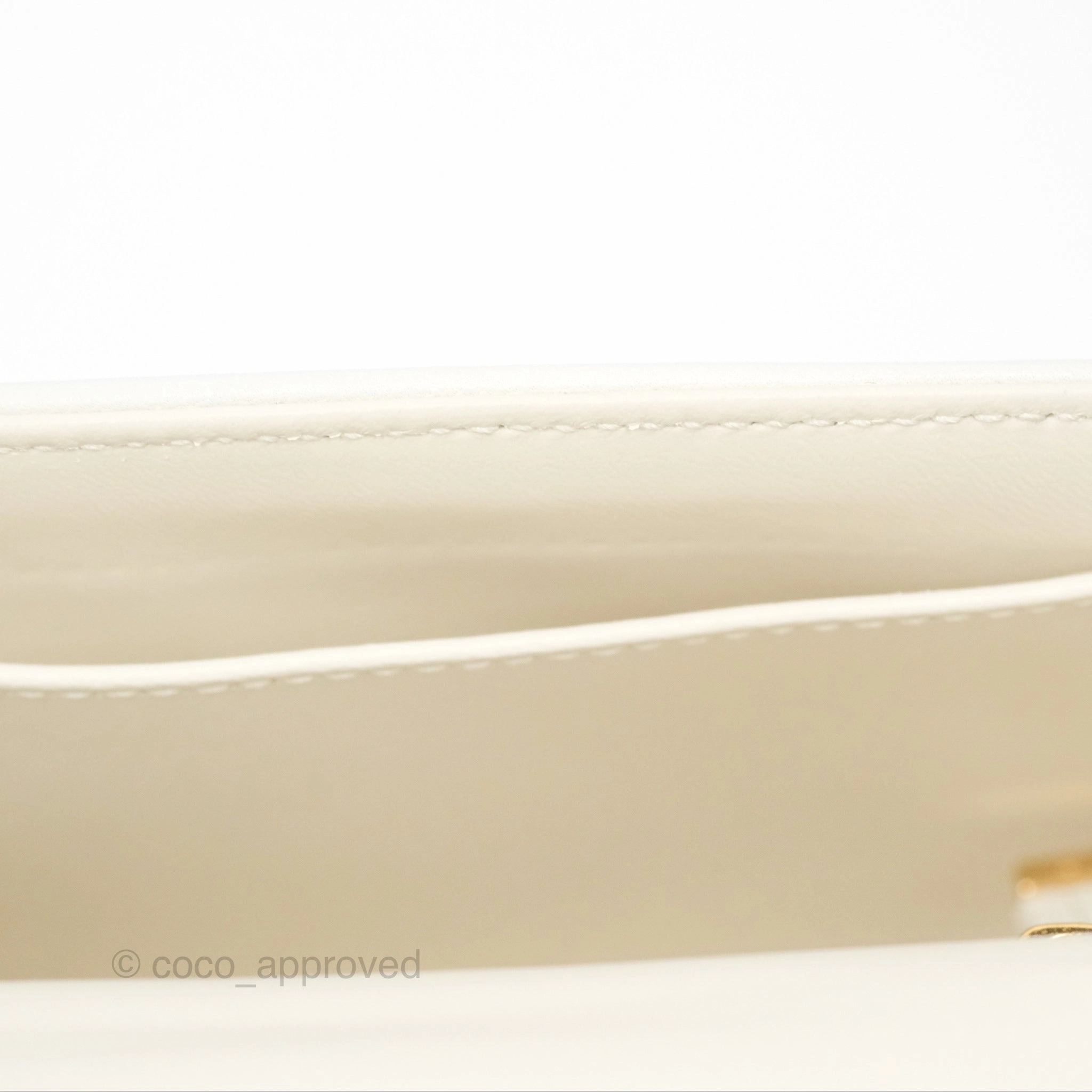 Dior Small Caro Bag Latte Lucky Star White Cannage Lambskin