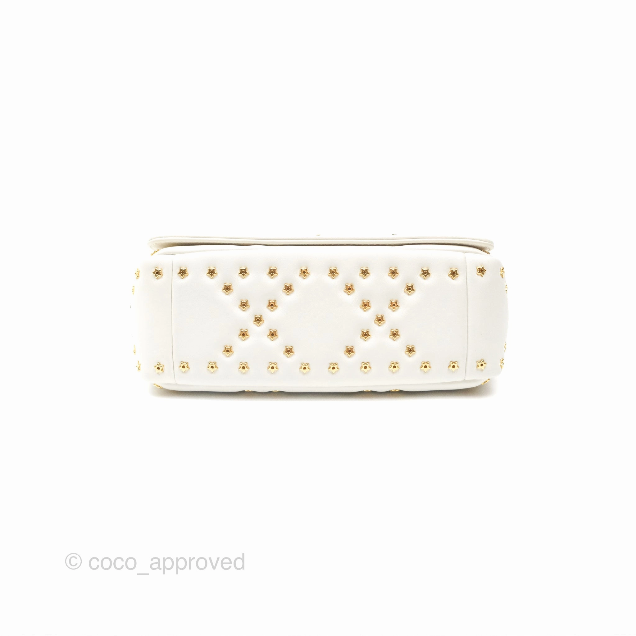 Dior Small Caro Bag Latte Lucky Star White Cannage Lambskin