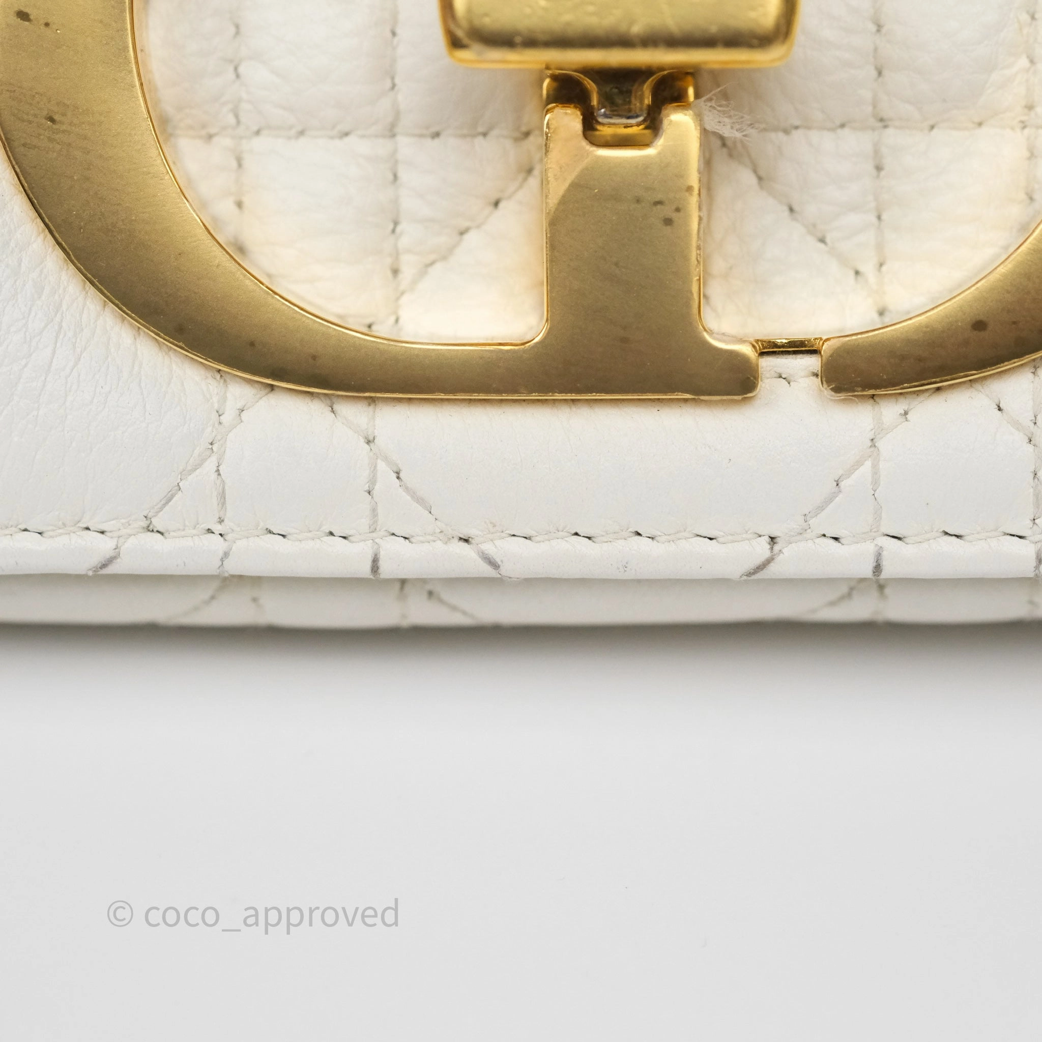 Dior Small Caro Bag Latte Supple Cannage Calfskin