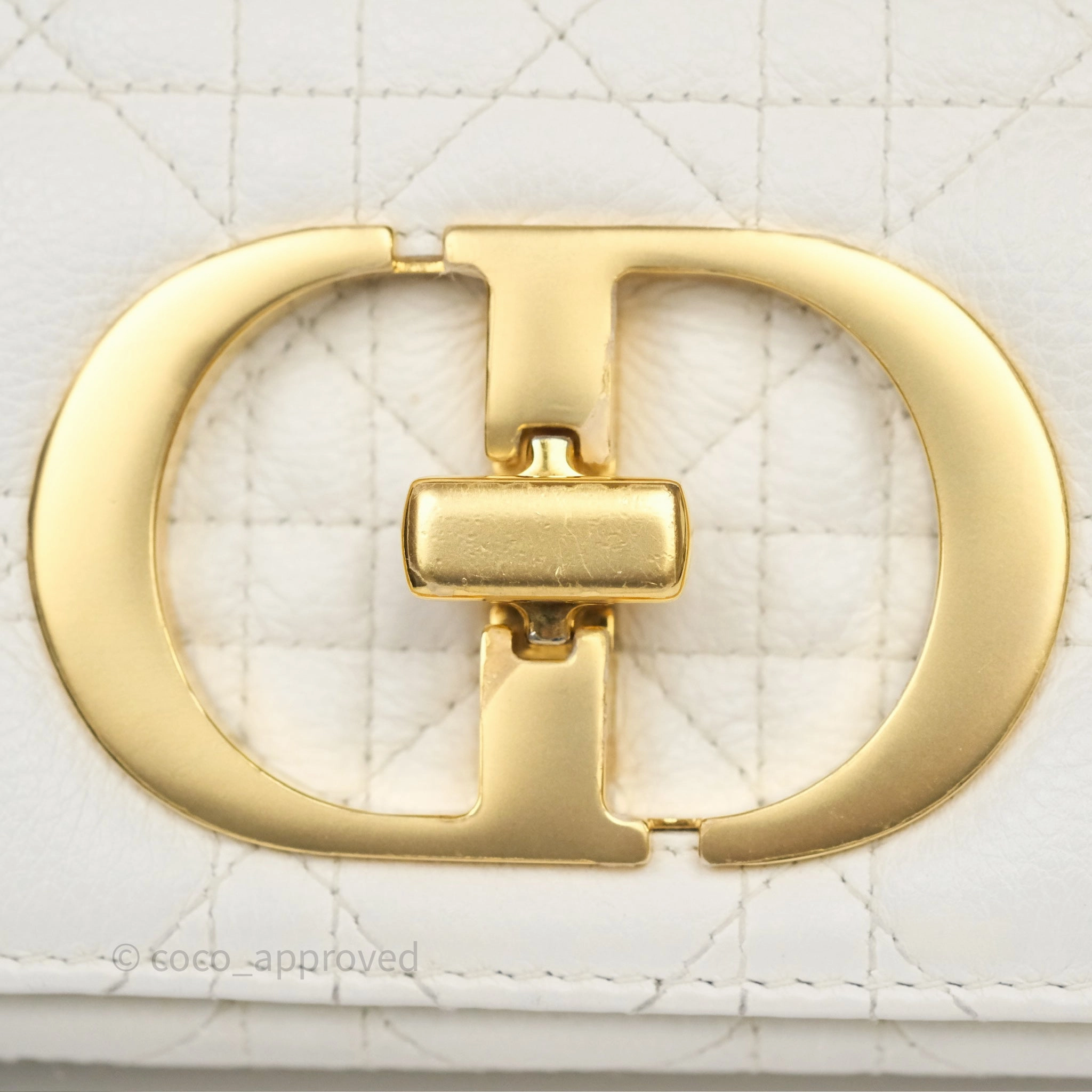 Dior Small Caro Bag Latte Supple Cannage Calfskin
