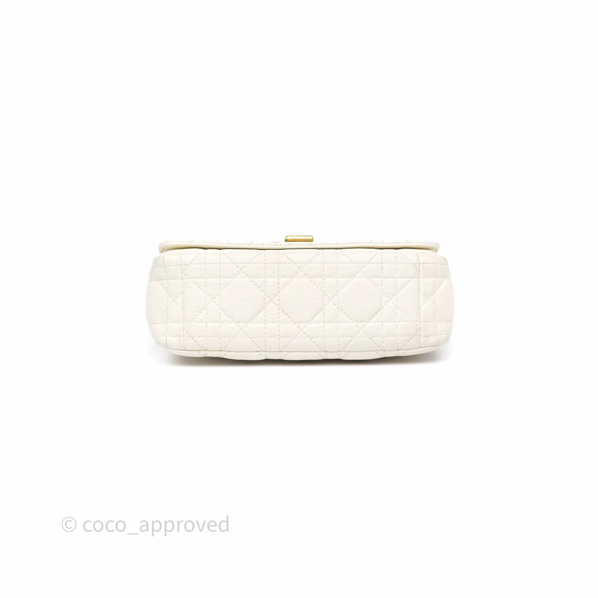 Dior Small Caro Bag Latte Supple Cannage Calfskin