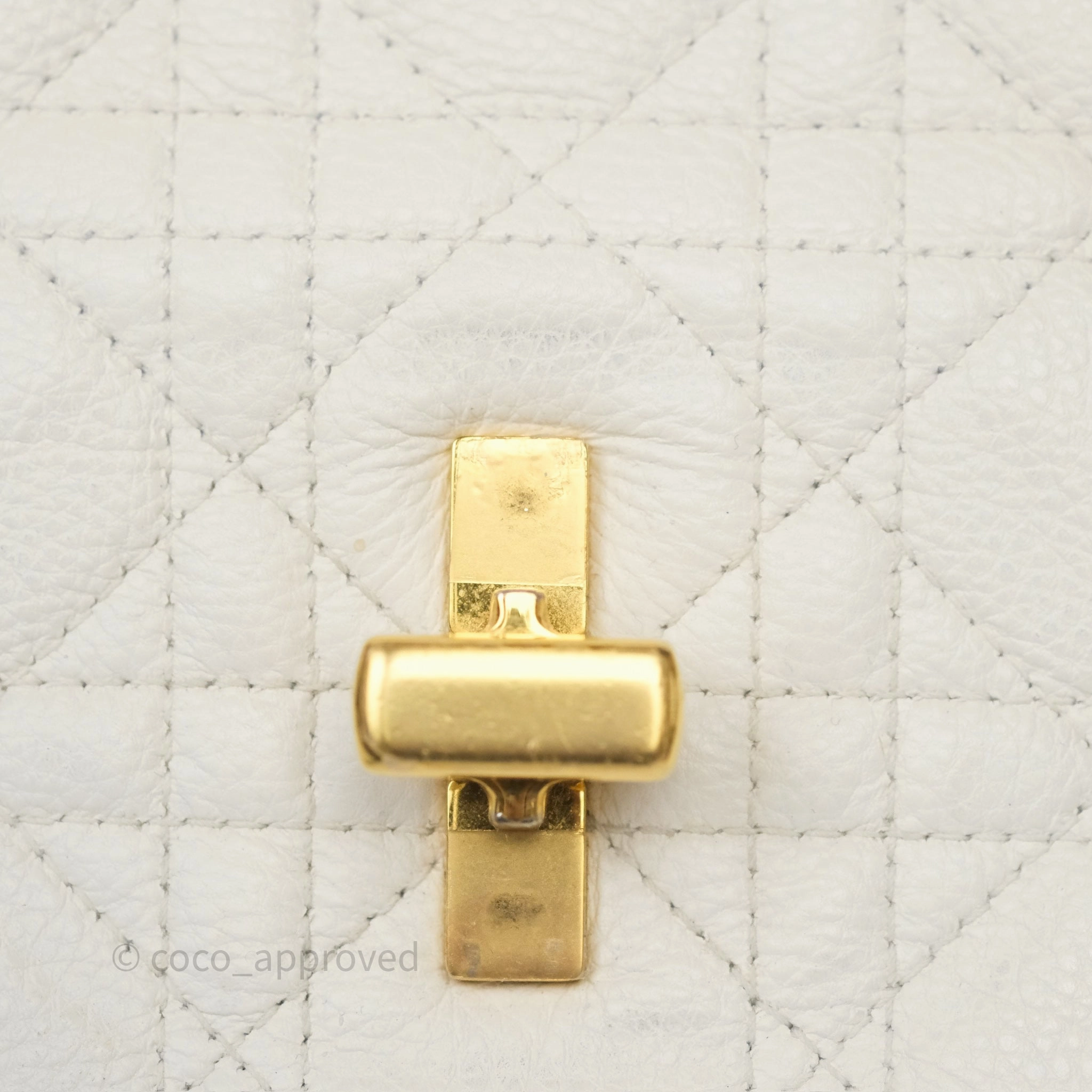 Dior Small Caro Bag Latte Supple Cannage Calfskin