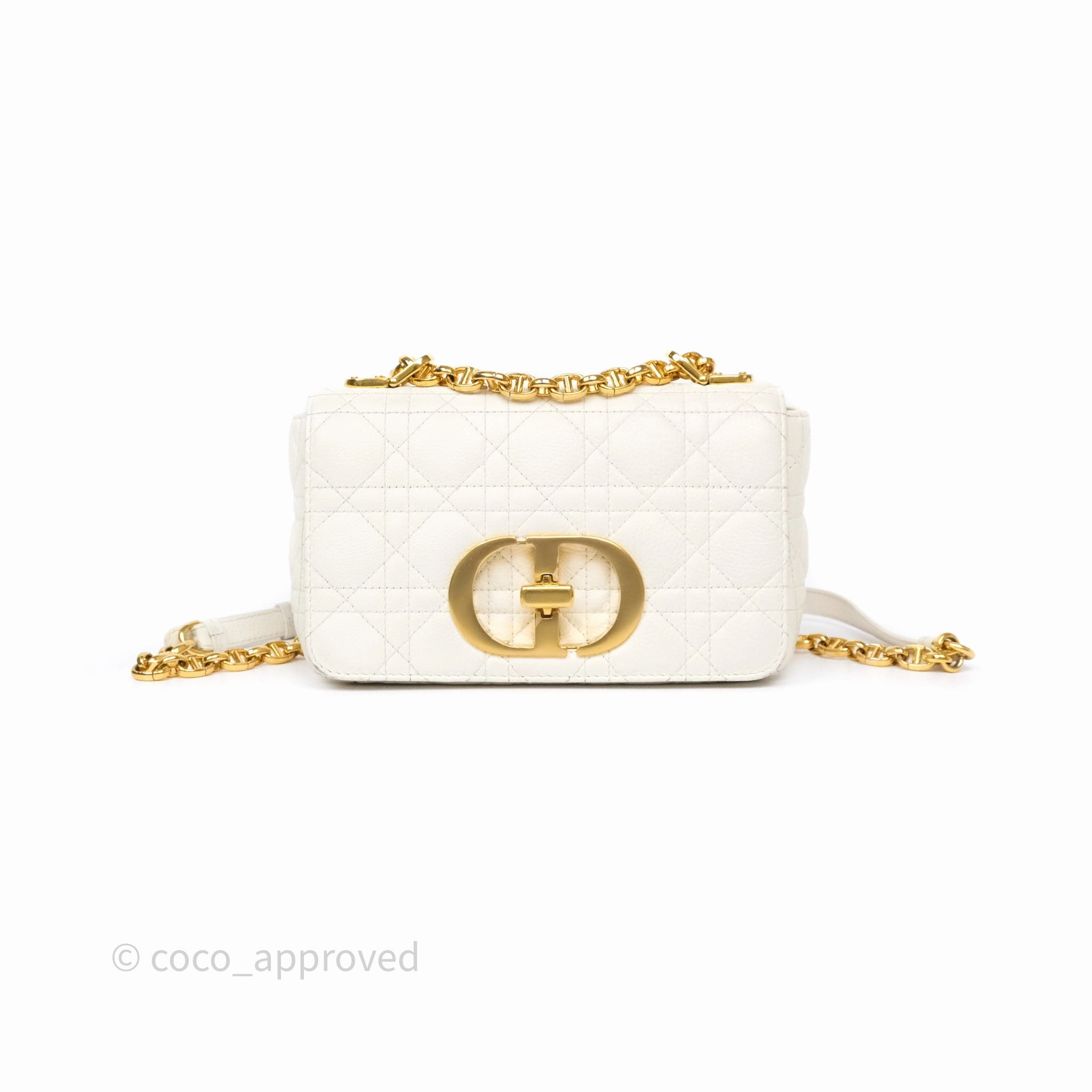 Dior Small Caro Bag Latte Supple Cannage Calfskin