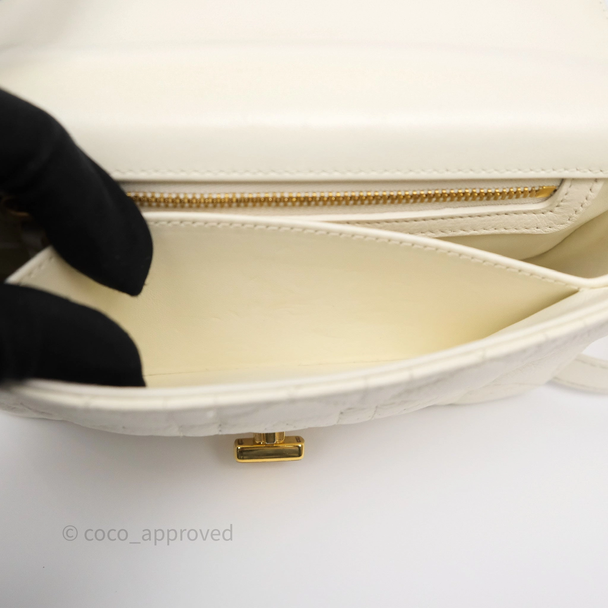 Dior Small Caro Bag Latte Supple Cannage Calfskin