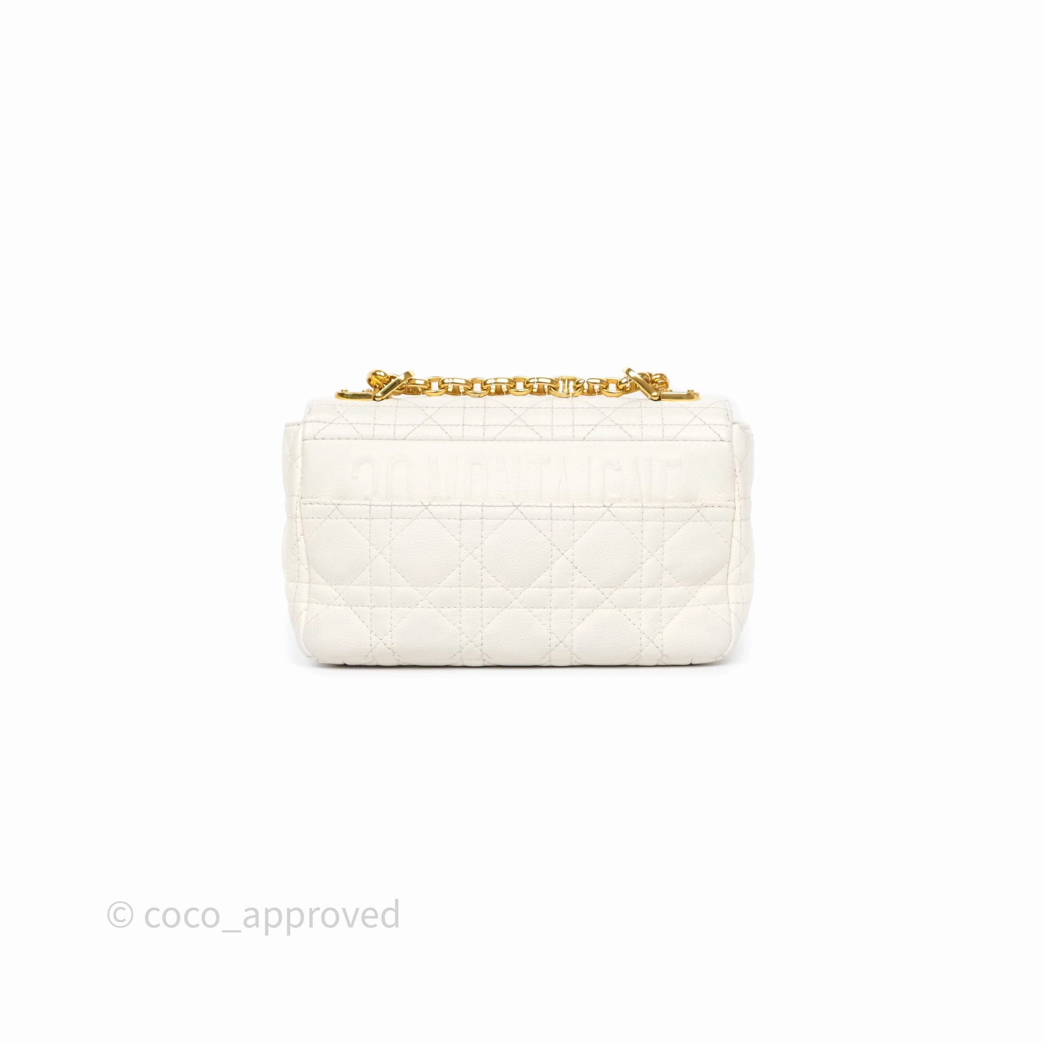 Dior Small Caro Bag Latte Supple Cannage Calfskin
