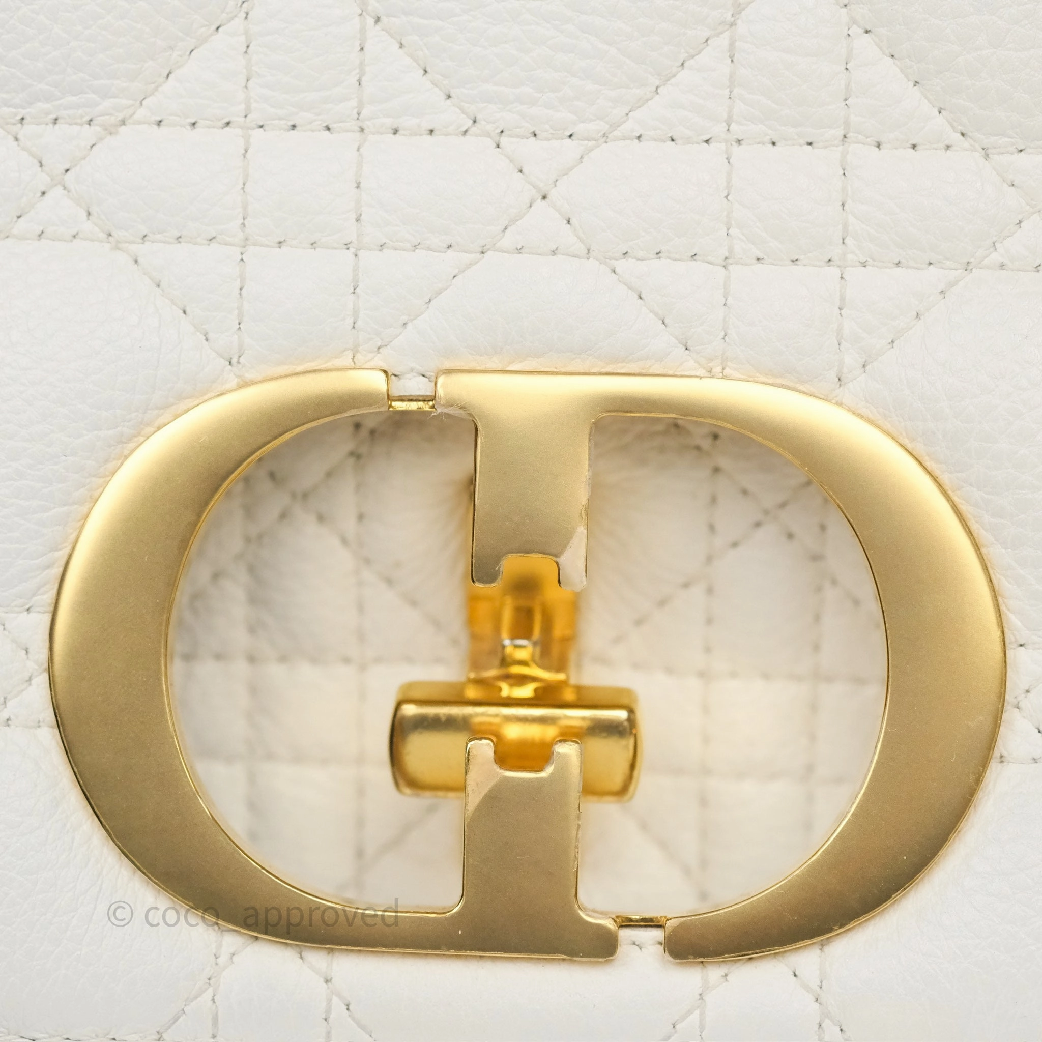 Dior Small Caro Bag Latte Supple Cannage Calfskin