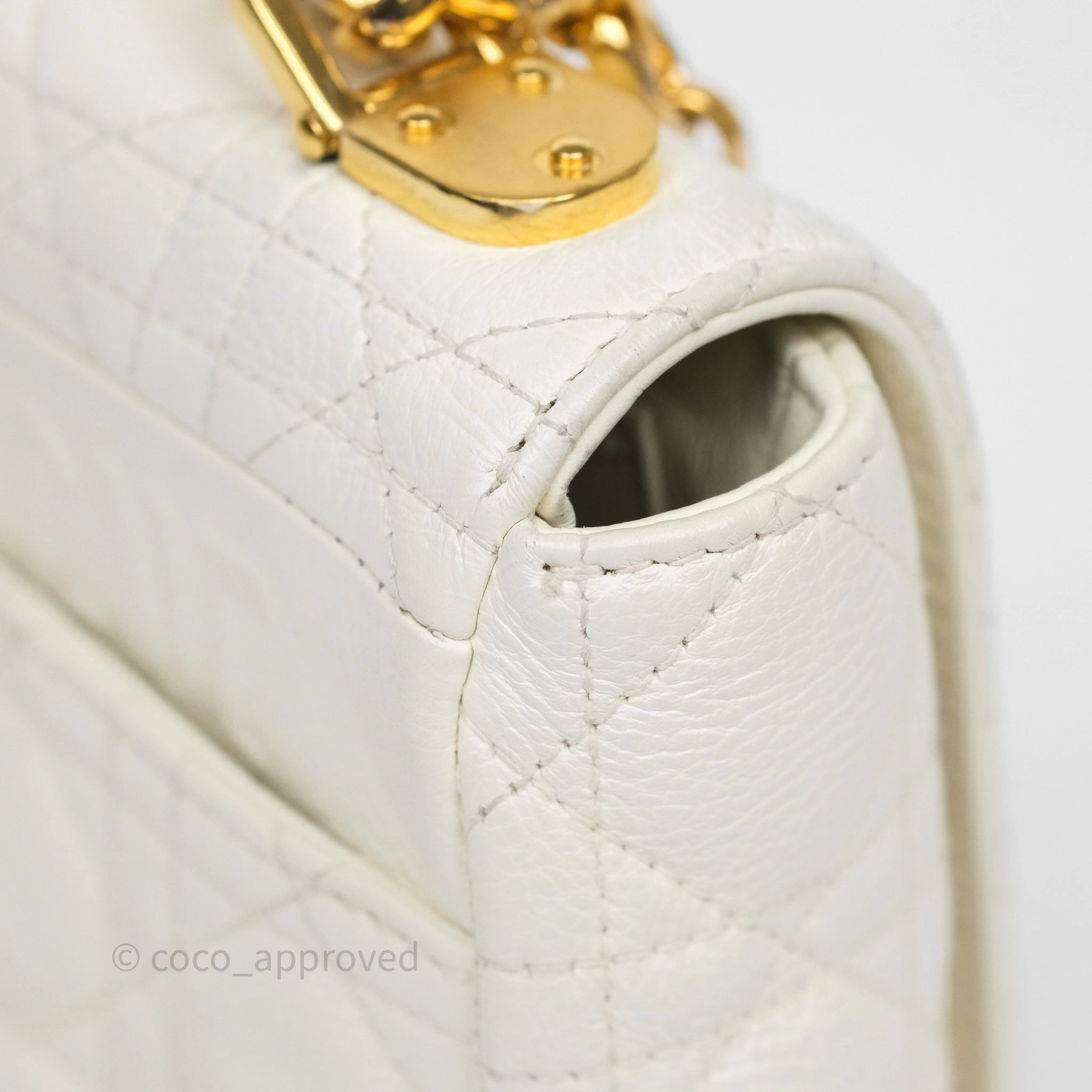 Dior Small Caro Bag Latte Supple Cannage Calfskin