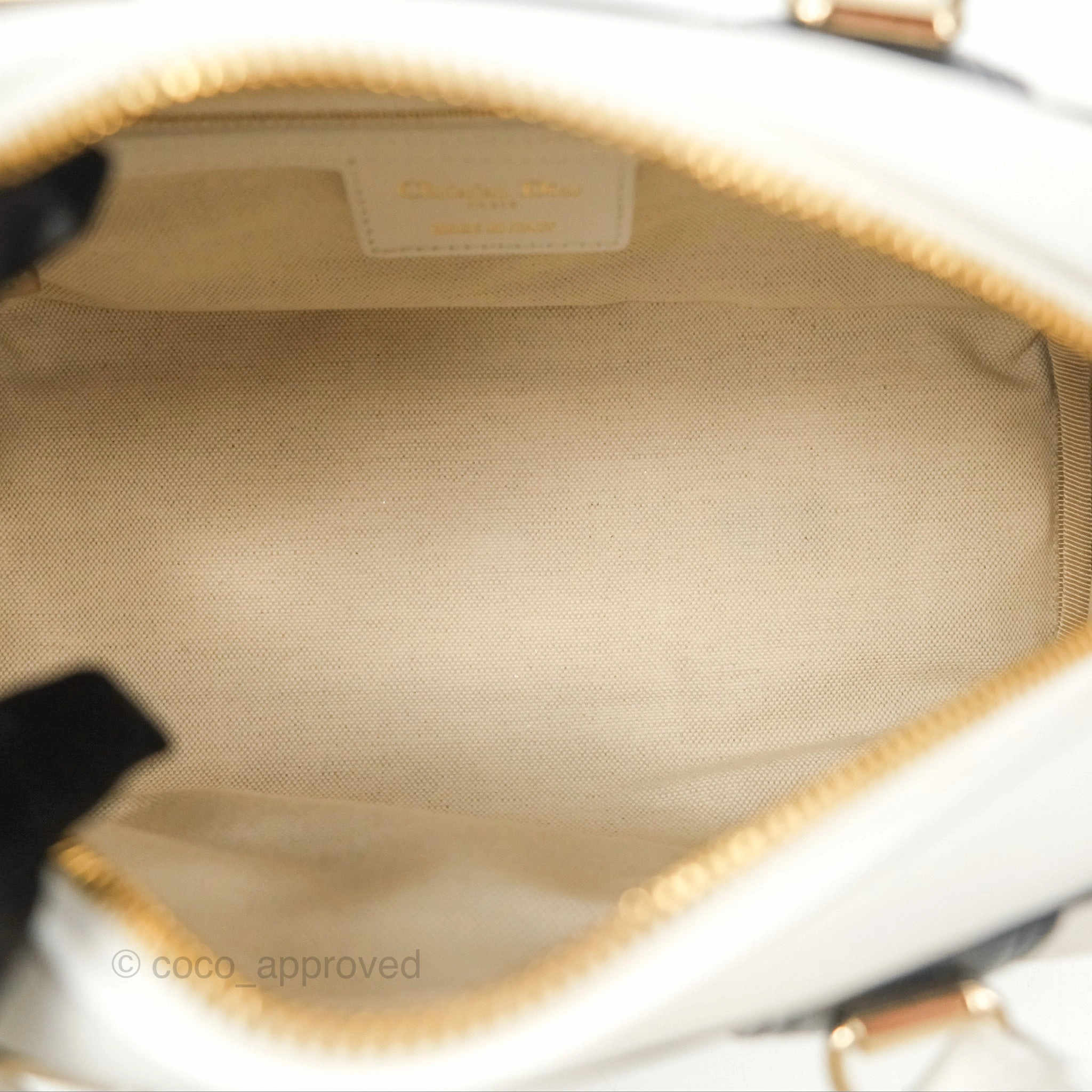 Dior Small Dior Vibe Zip Bowling Bag White Navy