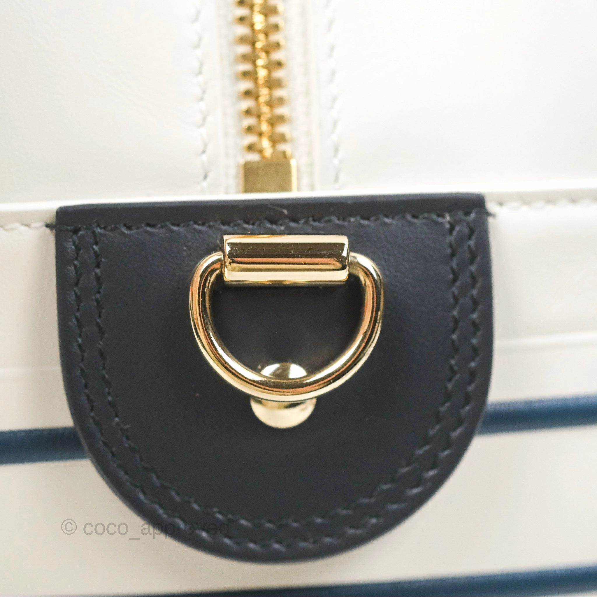 Dior Small Dior Vibe Zip Bowling Bag White Navy