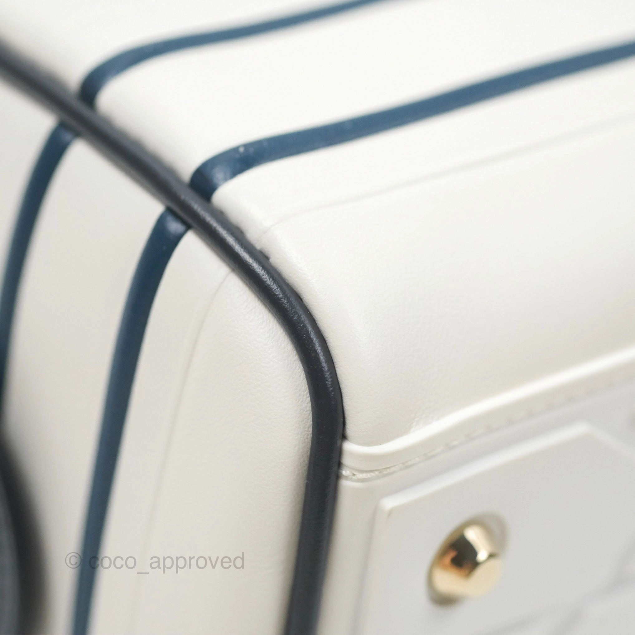 Dior Small Dior Vibe Zip Bowling Bag White Navy