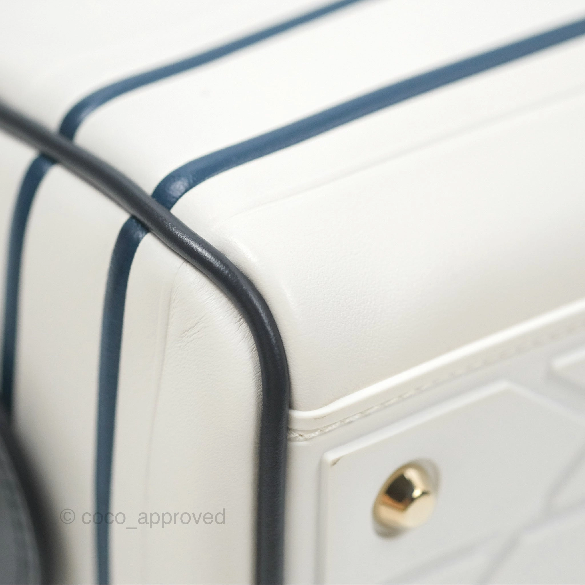 Dior Small Dior Vibe Zip Bowling Bag White Navy