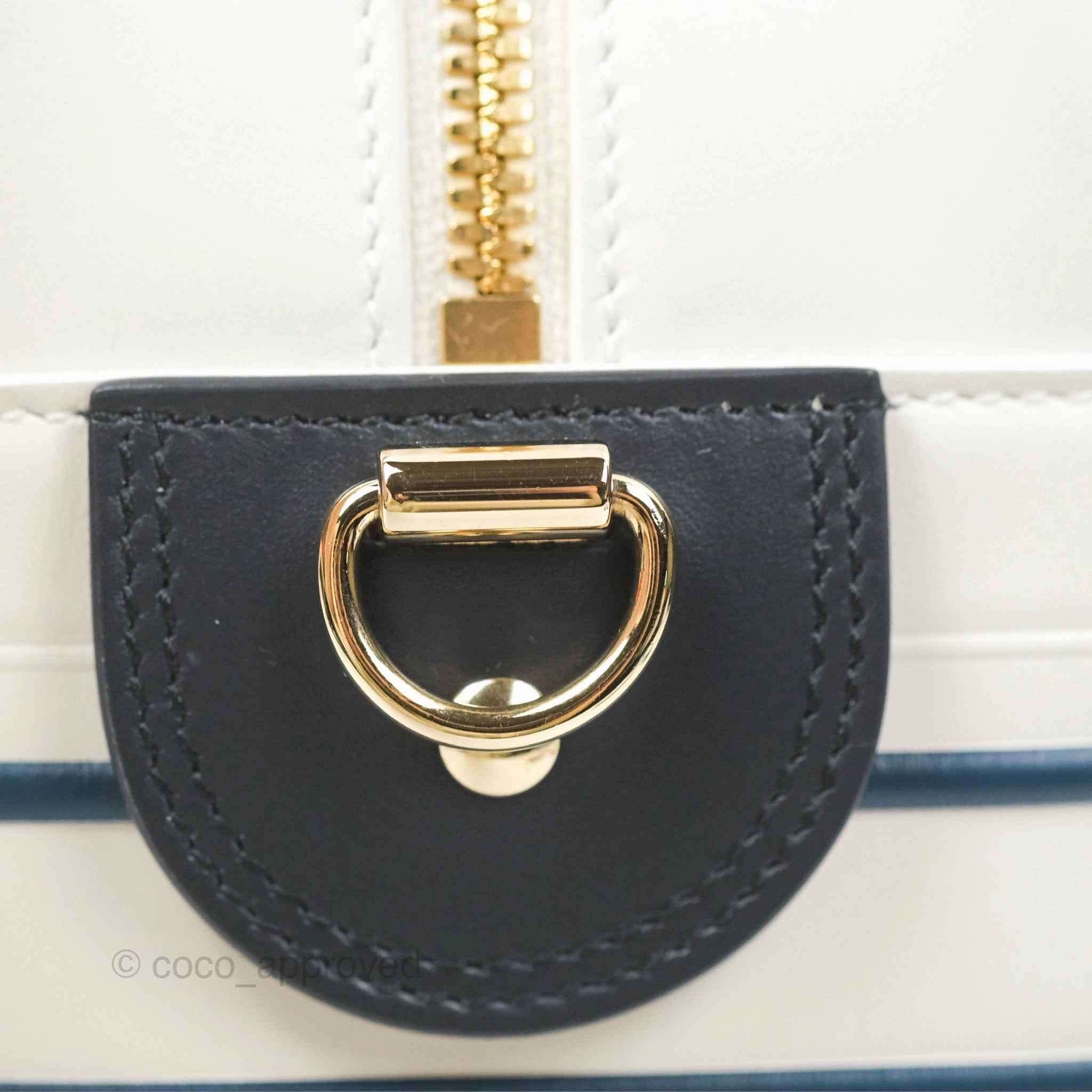 Dior Small Dior Vibe Zip Bowling Bag White Navy
