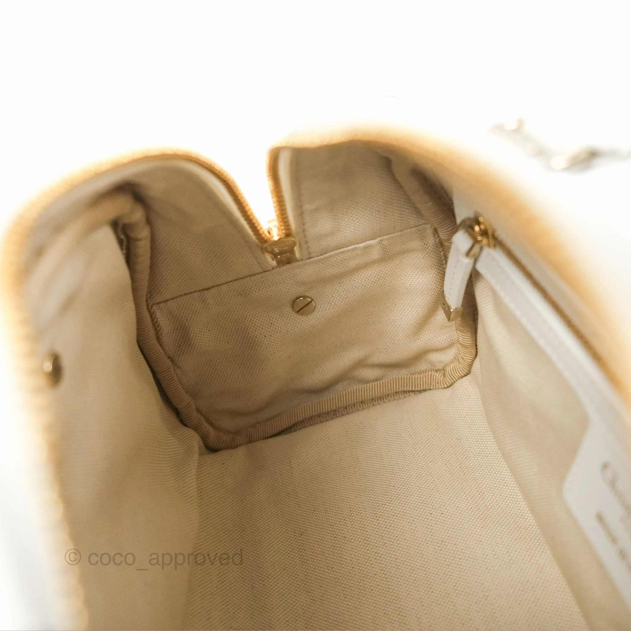 Dior Small Dior Vibe Zip Bowling Bag White Navy