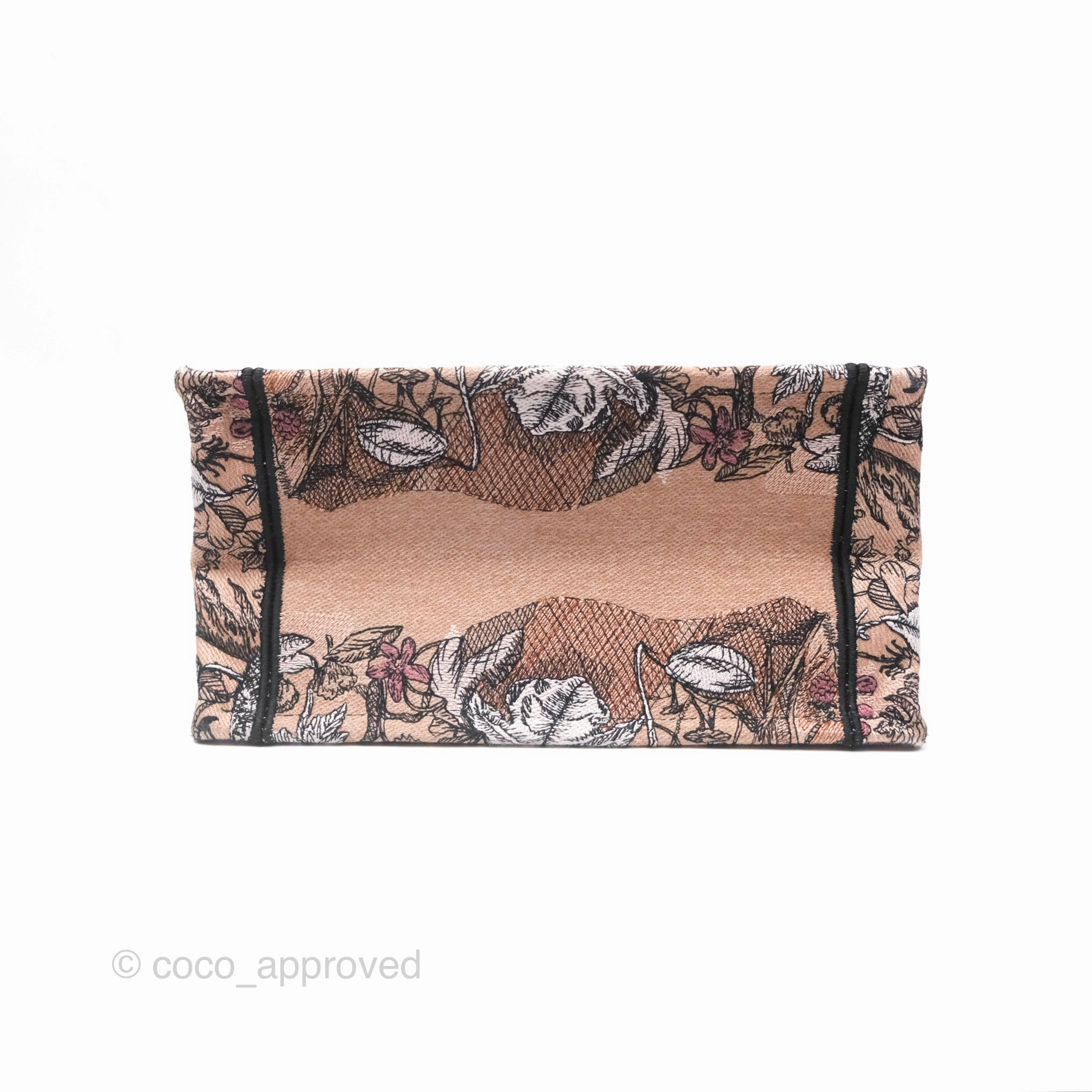 Dior Small Jardin Magique Book Tote Embroidered Power Pink Canvas