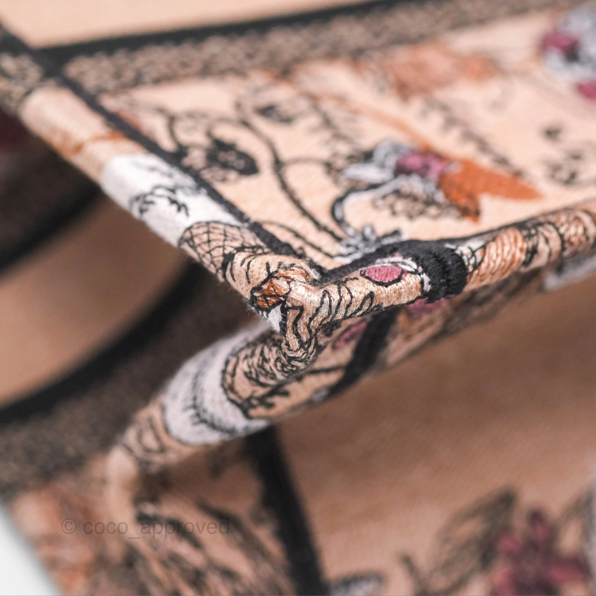 Dior Small Jardin Magique Book Tote Embroidered Power Pink Canvas