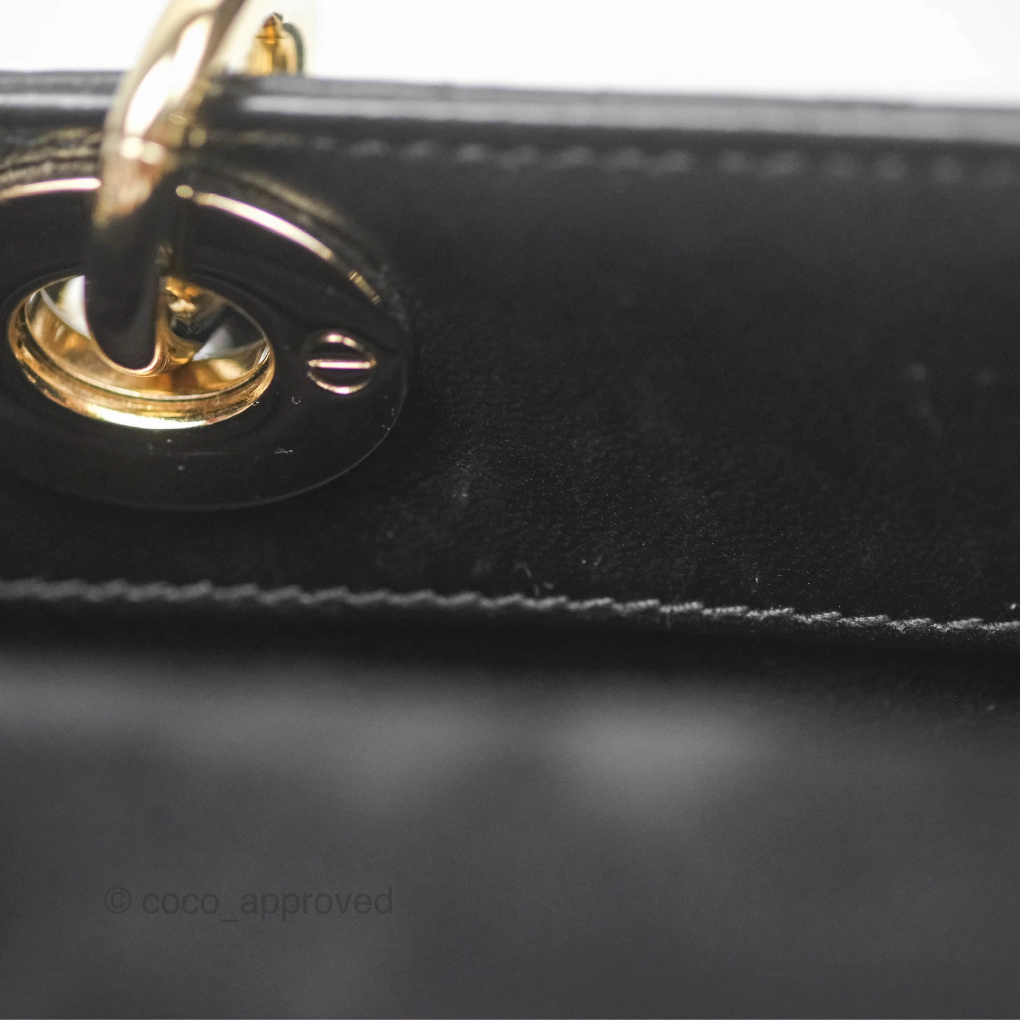 Dior Small Lady D-Joy Bag Black Lambskin Cannage Gold Hardware