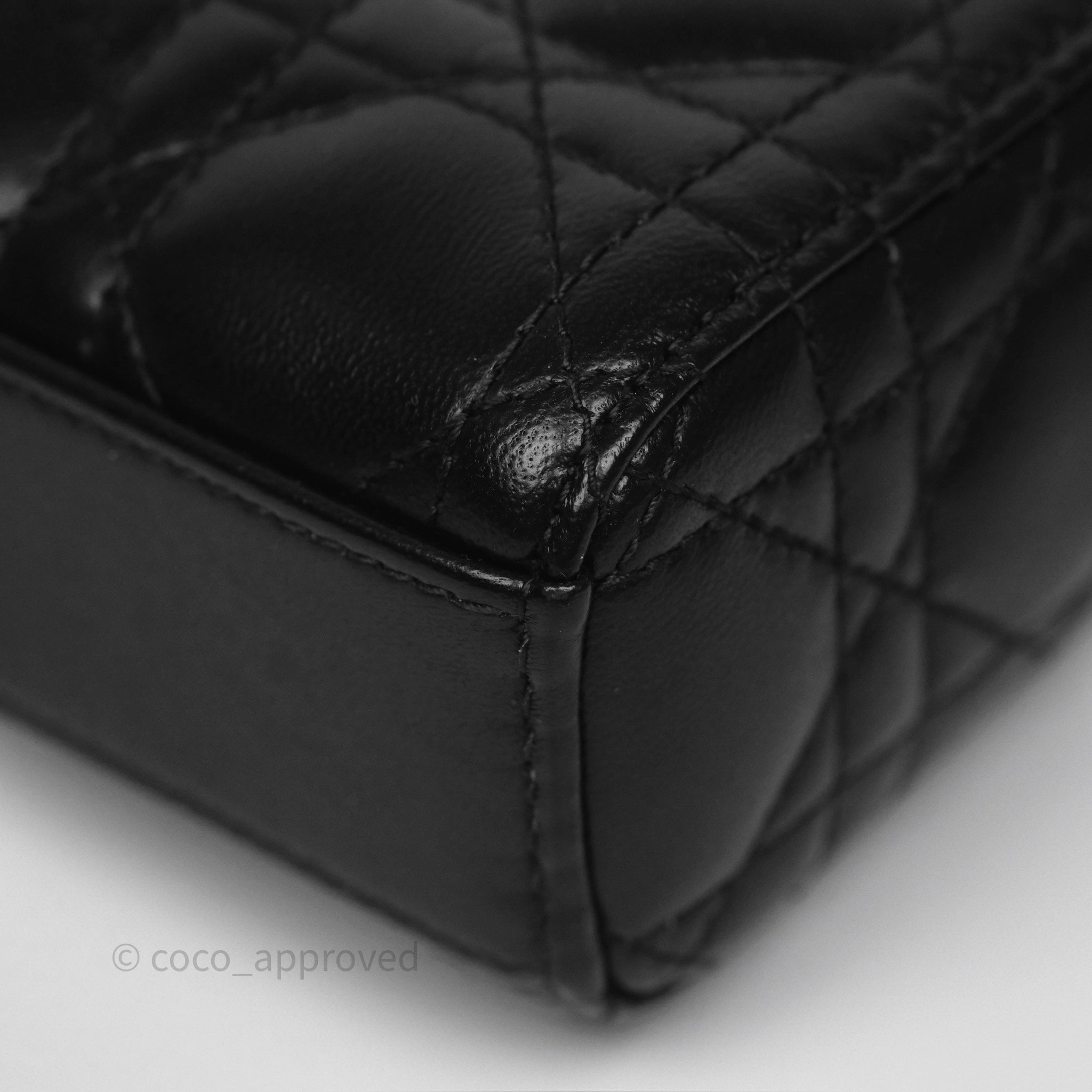 Dior Small Lady D-Joy Bag Black Lambskin Cannage Gold Hardware