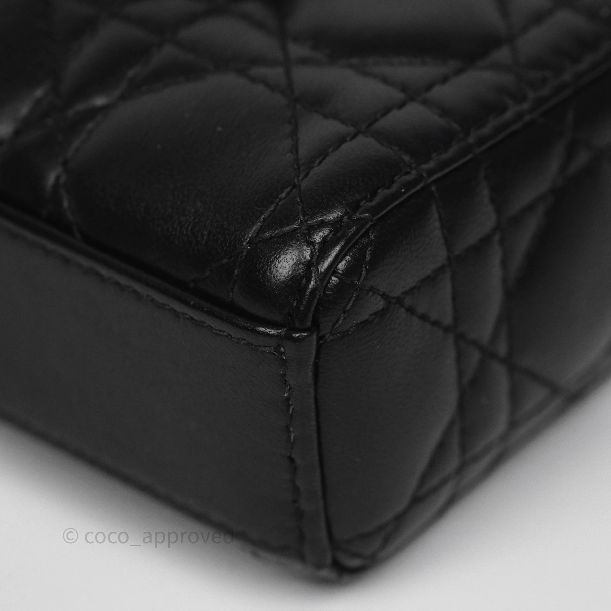 Dior Small Lady D-Joy Bag Black Lambskin Cannage Gold Hardware
