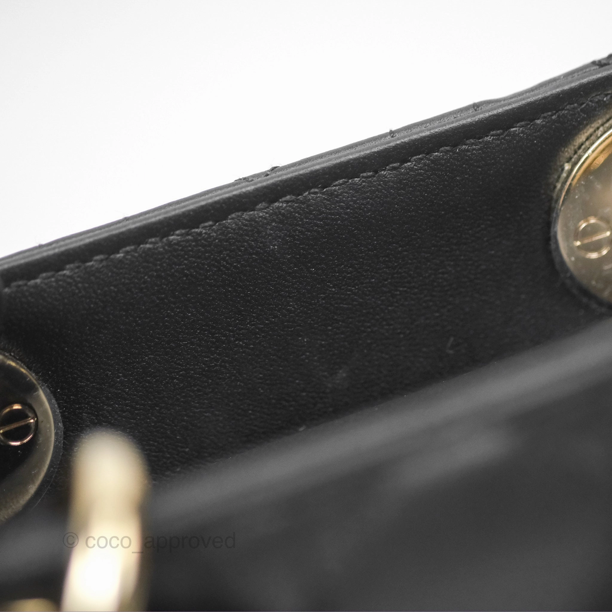 Dior Small Lady D-Joy Bag Black Lambskin Cannage Gold Hardware