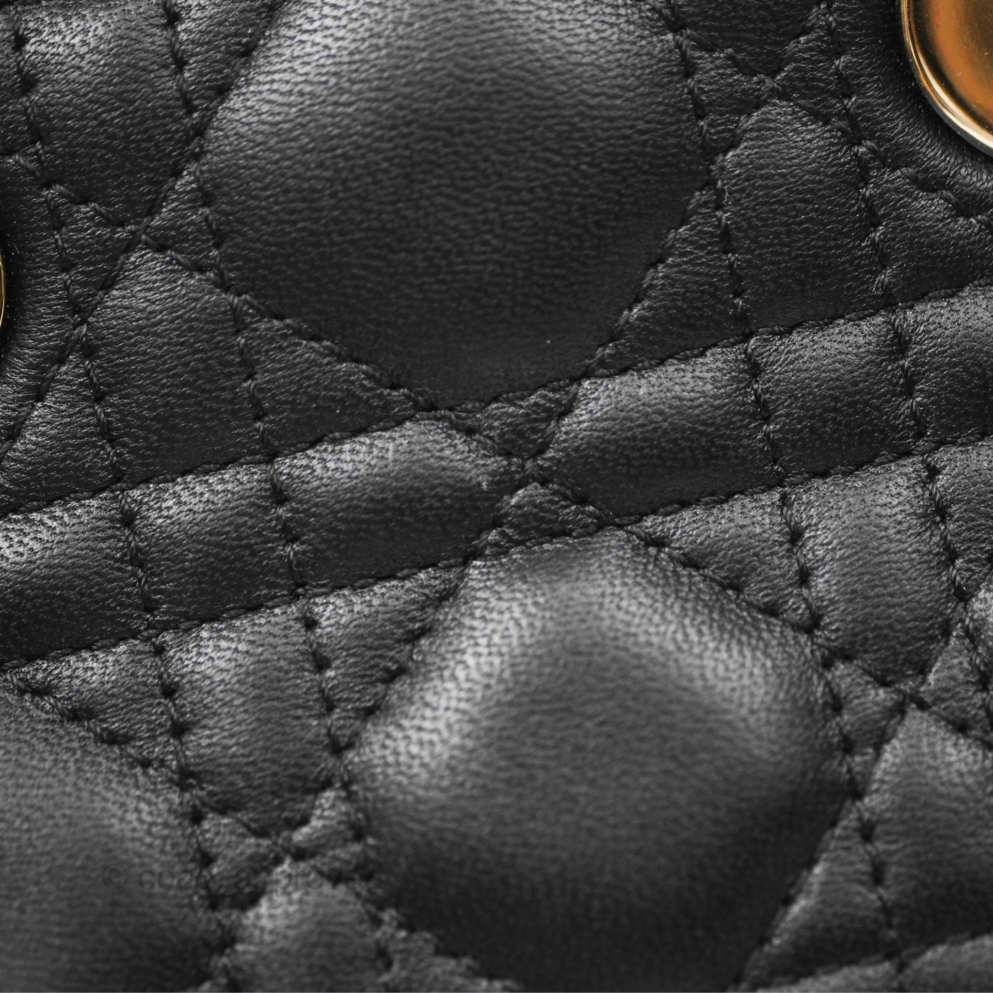 Dior Small Lady D-Joy Bag Black Lambskin Cannage Gold Hardware