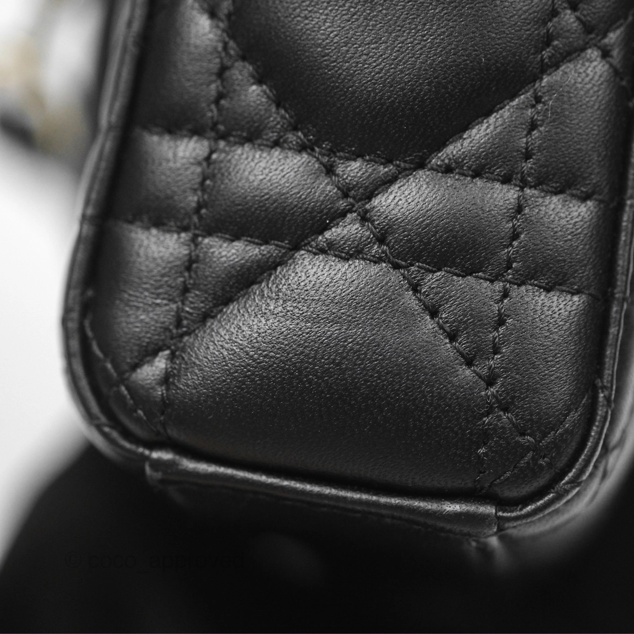 Dior Small Lady D-Joy Bag Black Lambskin Cannage Gold Hardware