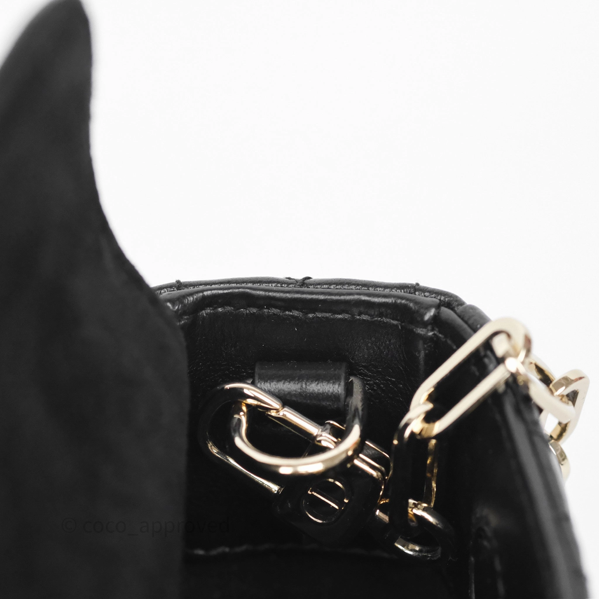 Dior Small Lady D-Joy Bag Black Lambskin Cannage Gold Hardware